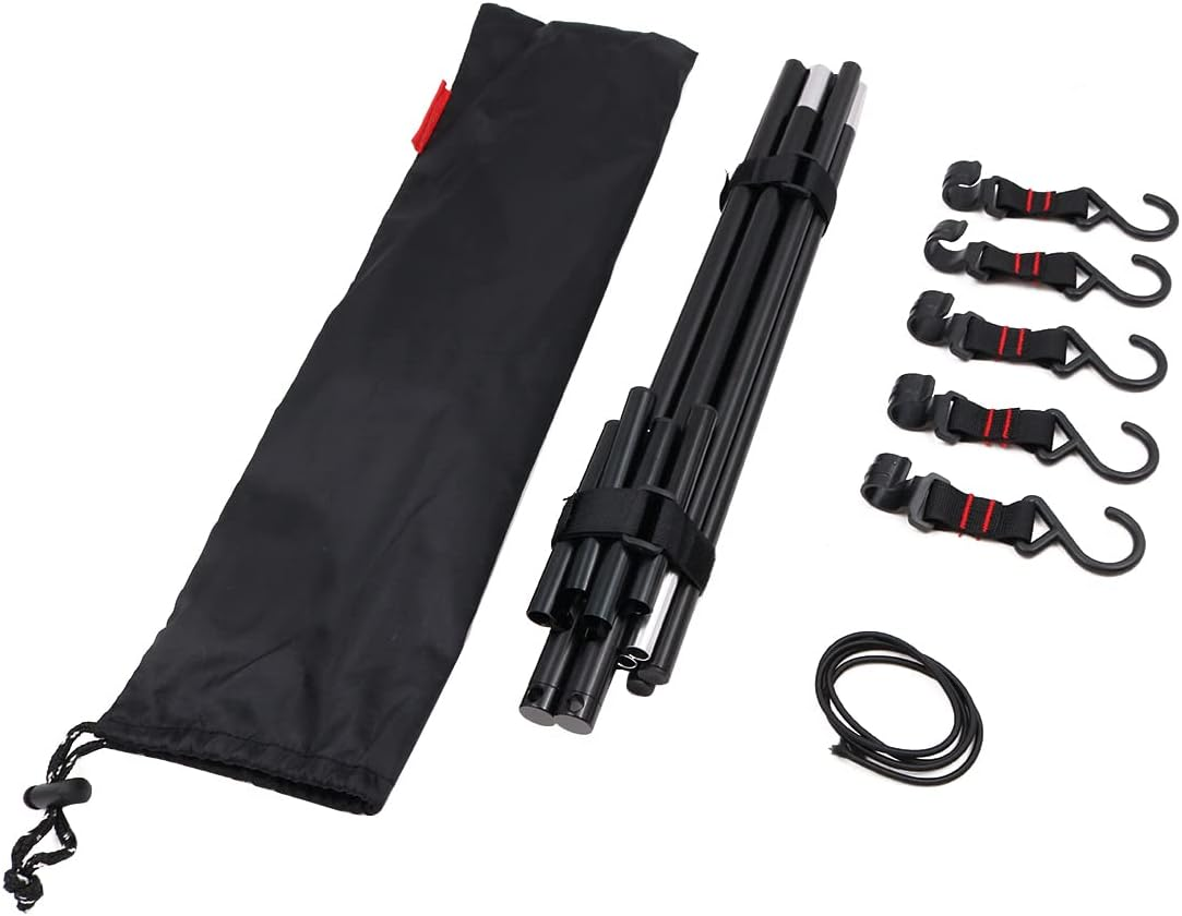 NUZAMAS Tripod Camping Hanging Rack with 5X Hook Cookware Storage Portable, Outdoor Camping Folding Rack, Cooking Tripod, Drying Clothes, Pot Roast, Grilling Picnic Camping BBQ Hanger image number 5