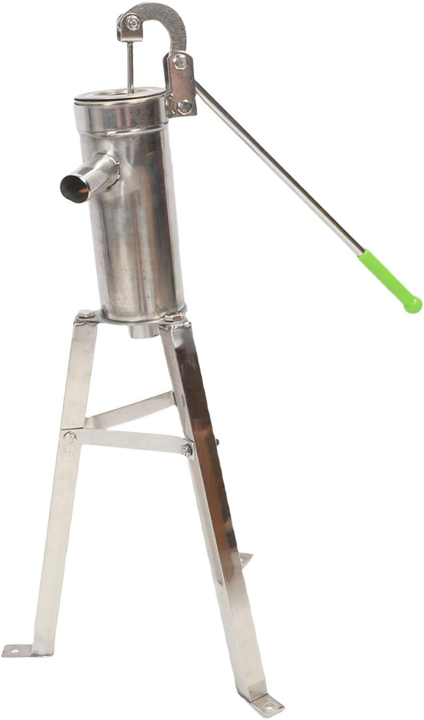 Stainless Steel Hand Well Pump for Yard Garden, Hand Manual Well Pump with Stand 8M Suction Lift for Home Courtyard image number 2