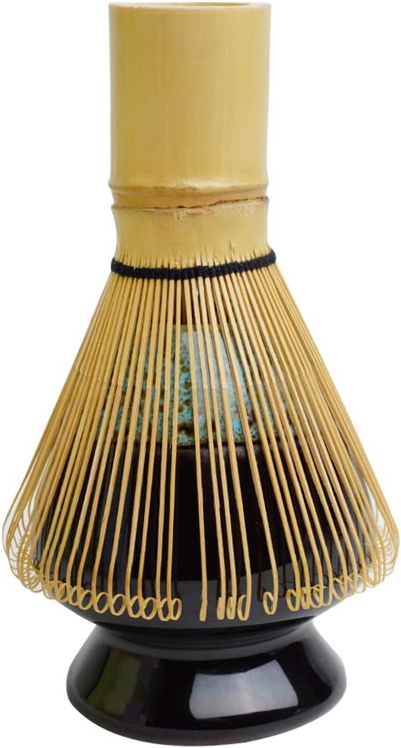 Matcha Whisk Holder Matcha Chasen Whisk Stand Ceramic Holder Fit for Traditional Japanese Tea Ceremony Starter (Kiln Turns Blue) image number 1