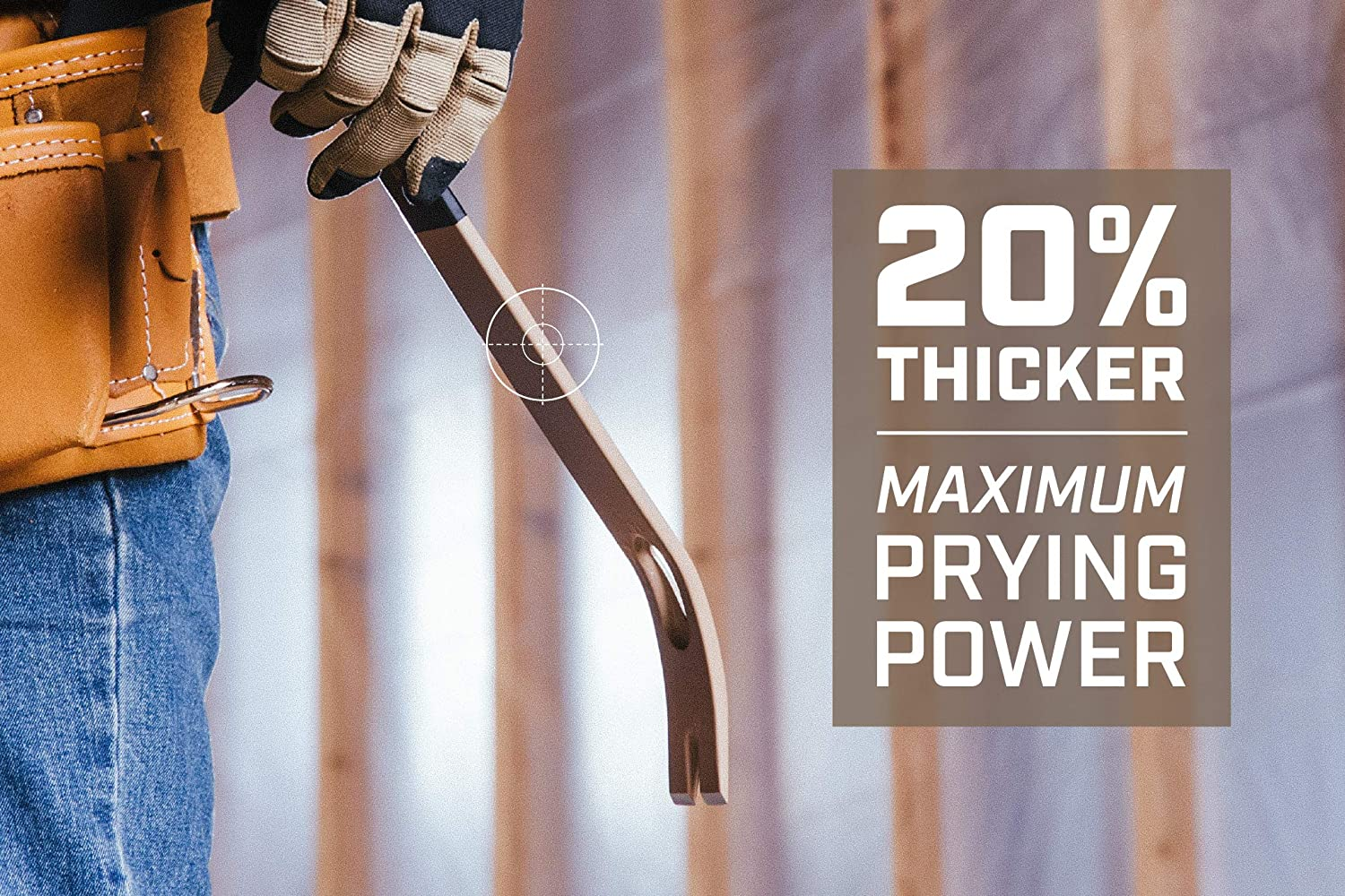 Spec Ops Tools 10" Cats Paw & 15" Flat Pry Bar Set Crowbar Tool Set, Teardrop Nail Pullers, High-Carbon Steel, 3% Donated to Veterans image number 3