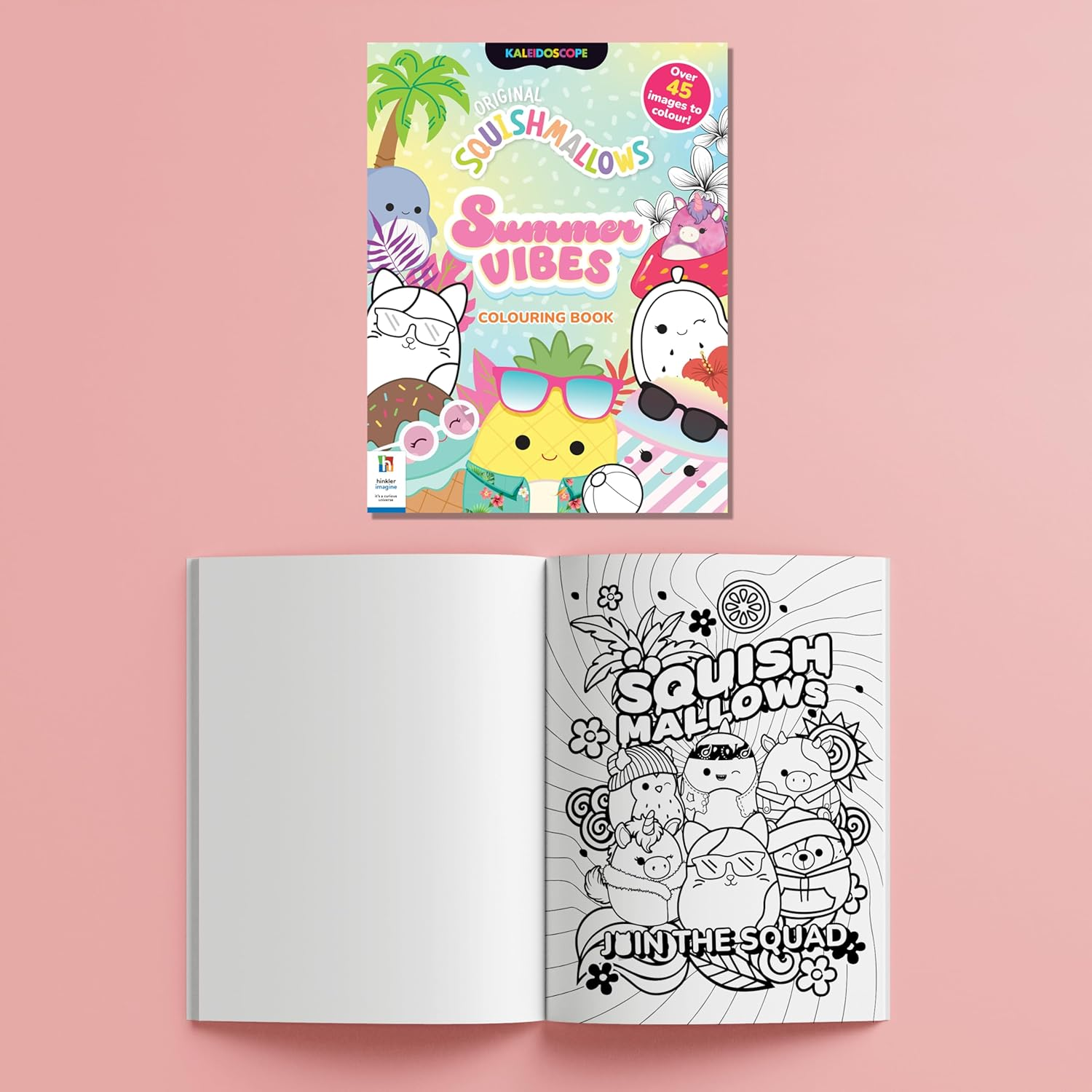 Squishmallows Summer Vibes Ultimate Colouring Carry Case &ndash; 2 Colouring Books, 20 Coloured Pencils, and 10 Markers &ndash; Portable Set for Ages 8-15 image number 6