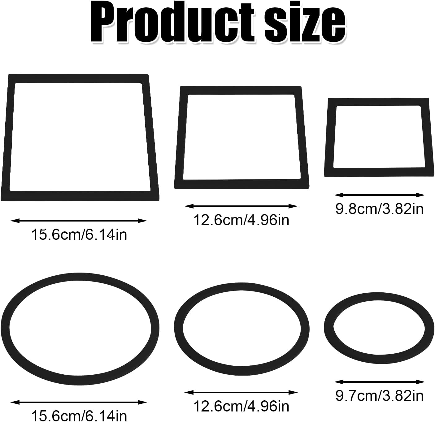 PEUTIER 6Pcs Fish Feeding Rings, Aquarium Floating Plant Rings, round & Square Fish Feeder Rings Floating Plant Corral Fish Tank Plant Ring for Bettas, Goldfish, Turtle Aquarium Accessories (Black)