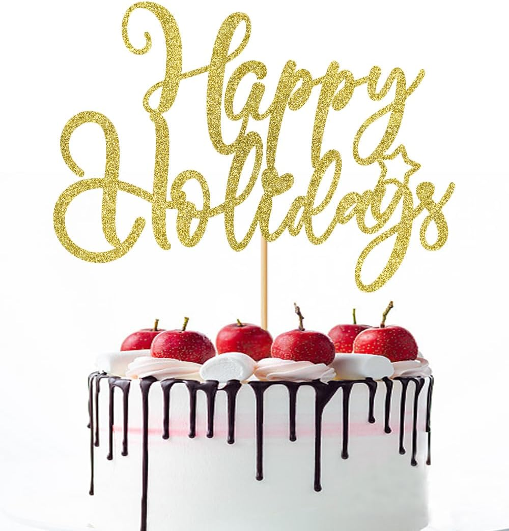 Happy New Year Cake Toppers，New Years Eve Cake Topper，Hello 2024,Happy New Year 2024 Party Decorations,New Year'S Eve Holidays Party Decorations Supplies (4)