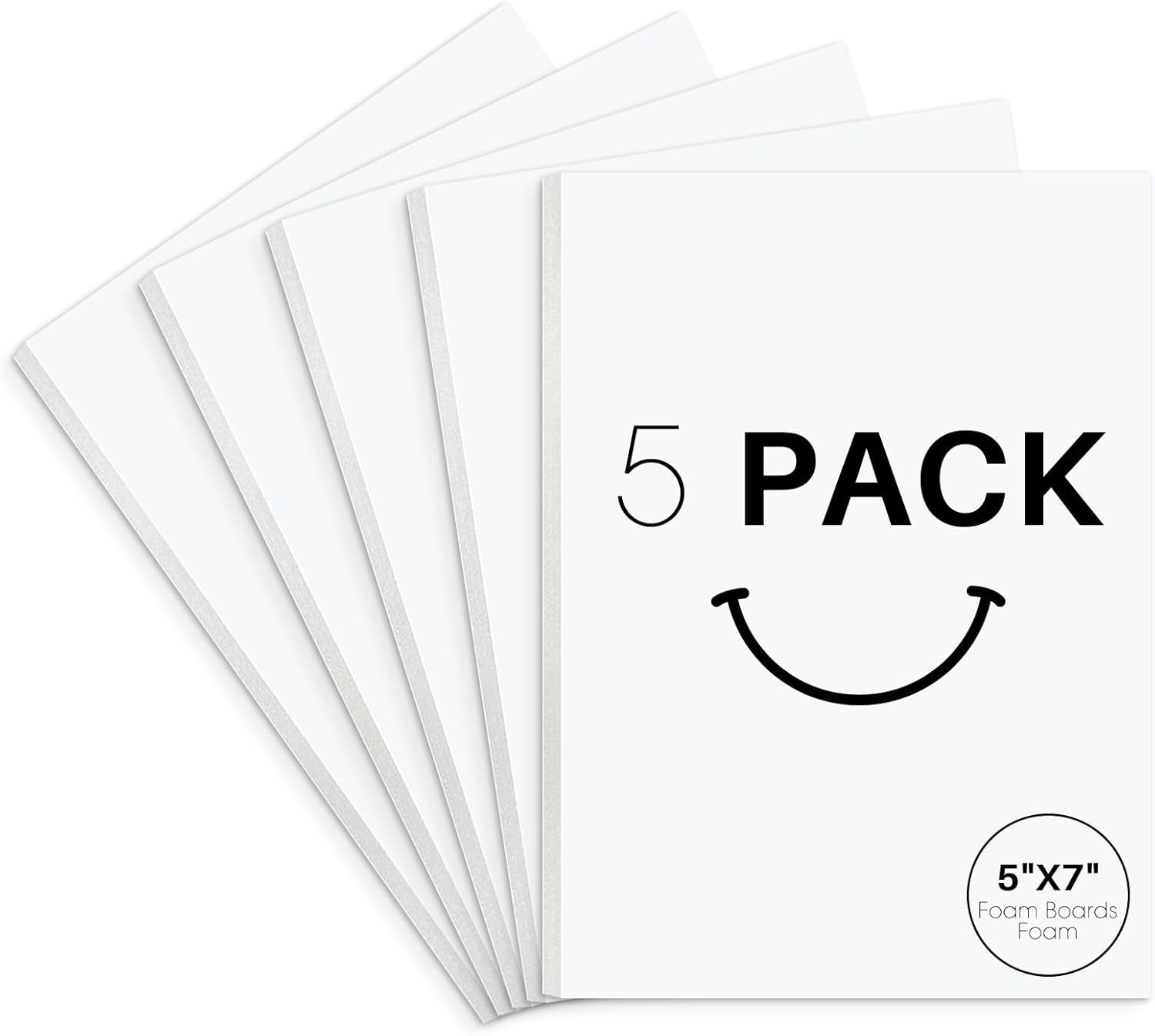 Golden State Art, Acid Free 5 Pack 5X7 White Foam Boards Foam Core Poster Board, 1/8'' Thick Polystyrene Foam Sheet for Projects, Mounting, Crafts, Art and Presentations image number 5