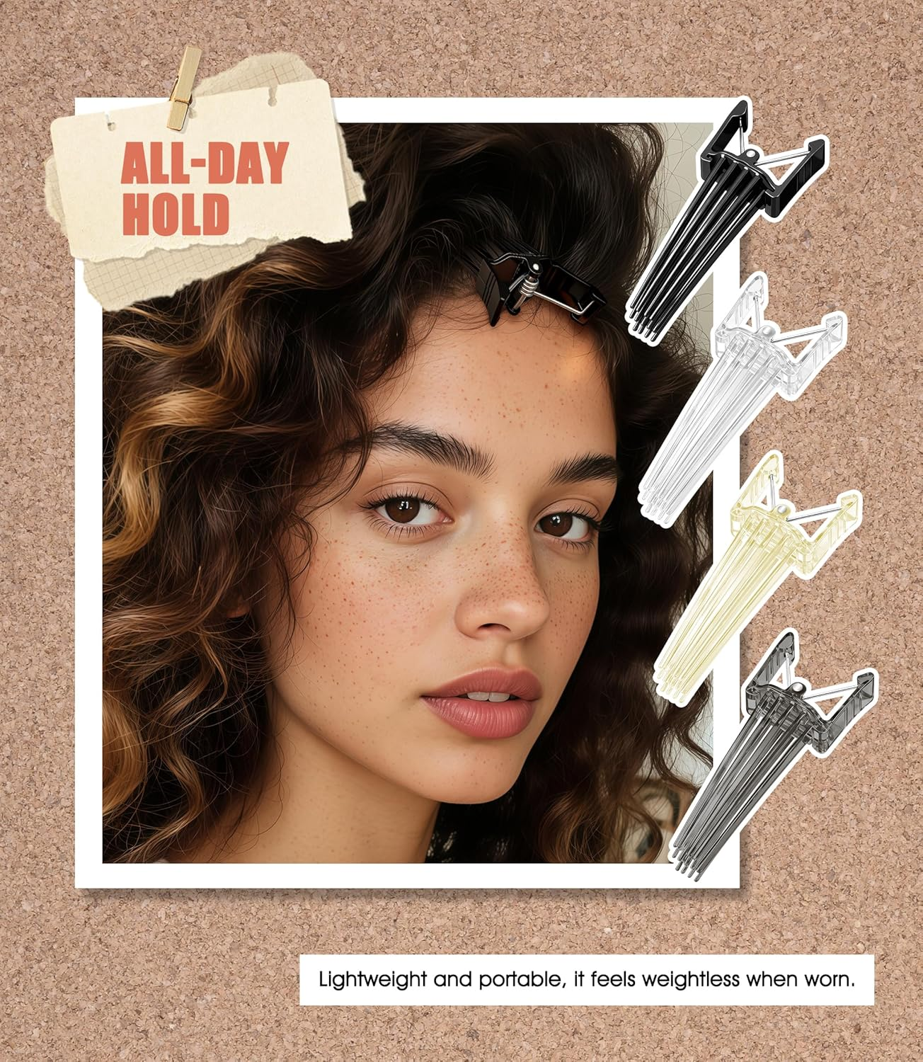 Volume Clips Hair Pack of 4 for Fluffy Ponies, Volume Clip for Hairline, Hair Clip No Imprint Hair Root Lifting Clips for Men and Women