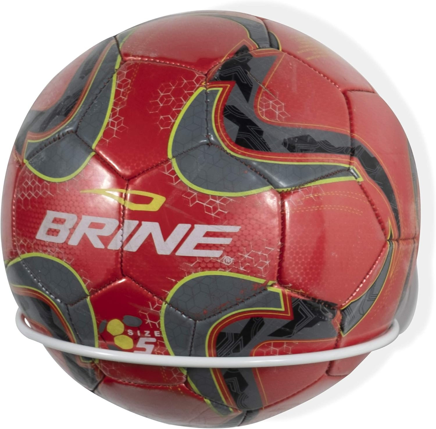 Wallniture Sporta Wall Mounted Sports Ball Holder Rack Display Storage Steel (White) - White image number 3