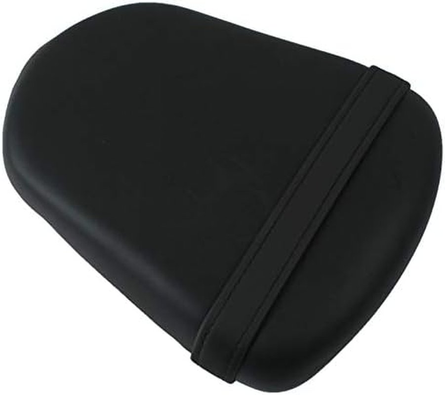 Black Motorcycles Leather Rear Pillion Passenger Seat Cushion Compatible with Suzuki GSXR GSX-R 600 750 2006 2007 image number 1