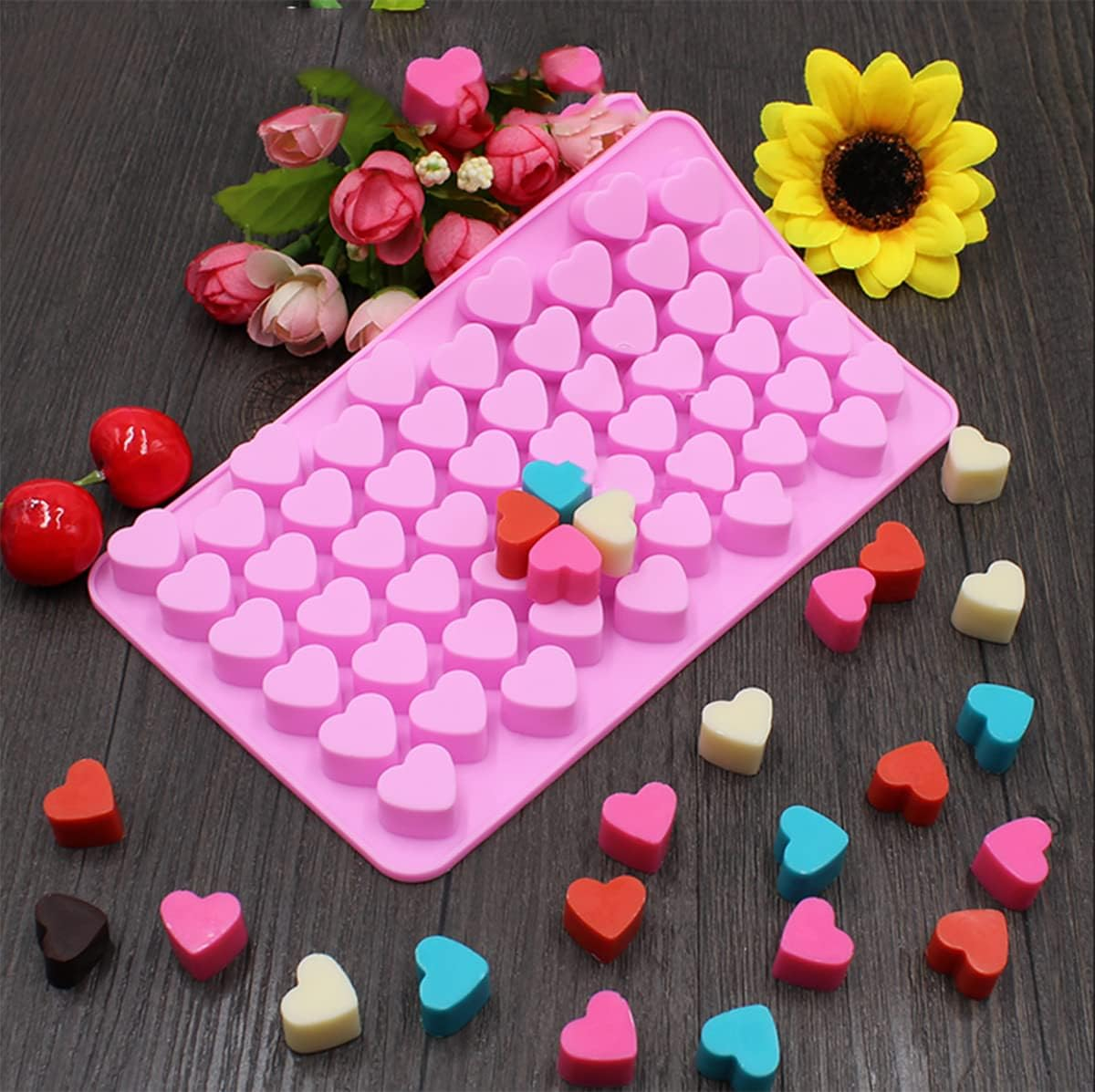 Mini Heart Mold Silicone Ice Cube Tray DIY Chocolate Fondant Mould 3D Pastry Jelly Cookies Baking Cake Decoration Tools Kitchen image number 5