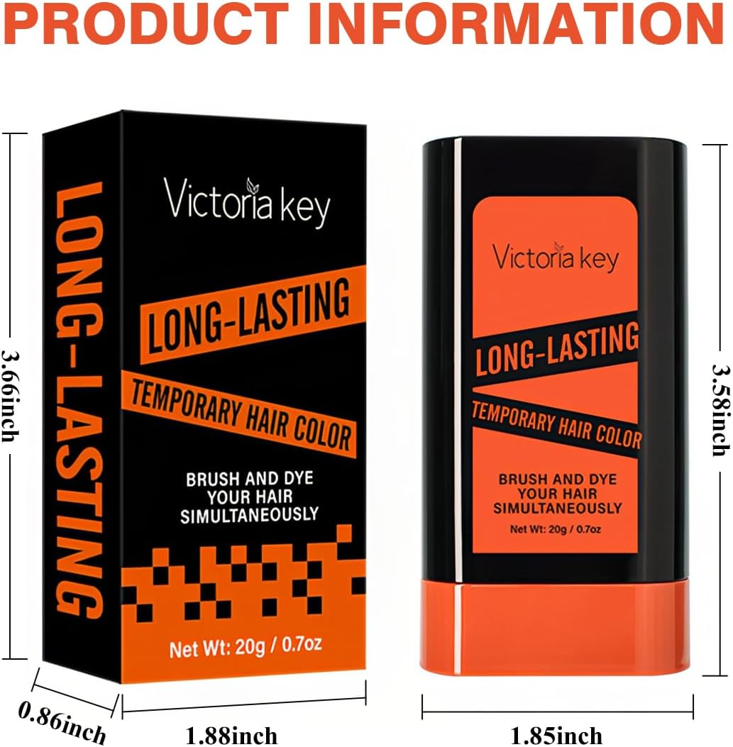 Hair Dye Stick with Comb Hair Color Stick 2-In-1 Hairdye Combstick Portable Hair Dye Comb for Gray Hair Coverage Temporary Hair Touch up Pen for Women & Men Roots Hairline Shading (Black) image number 6