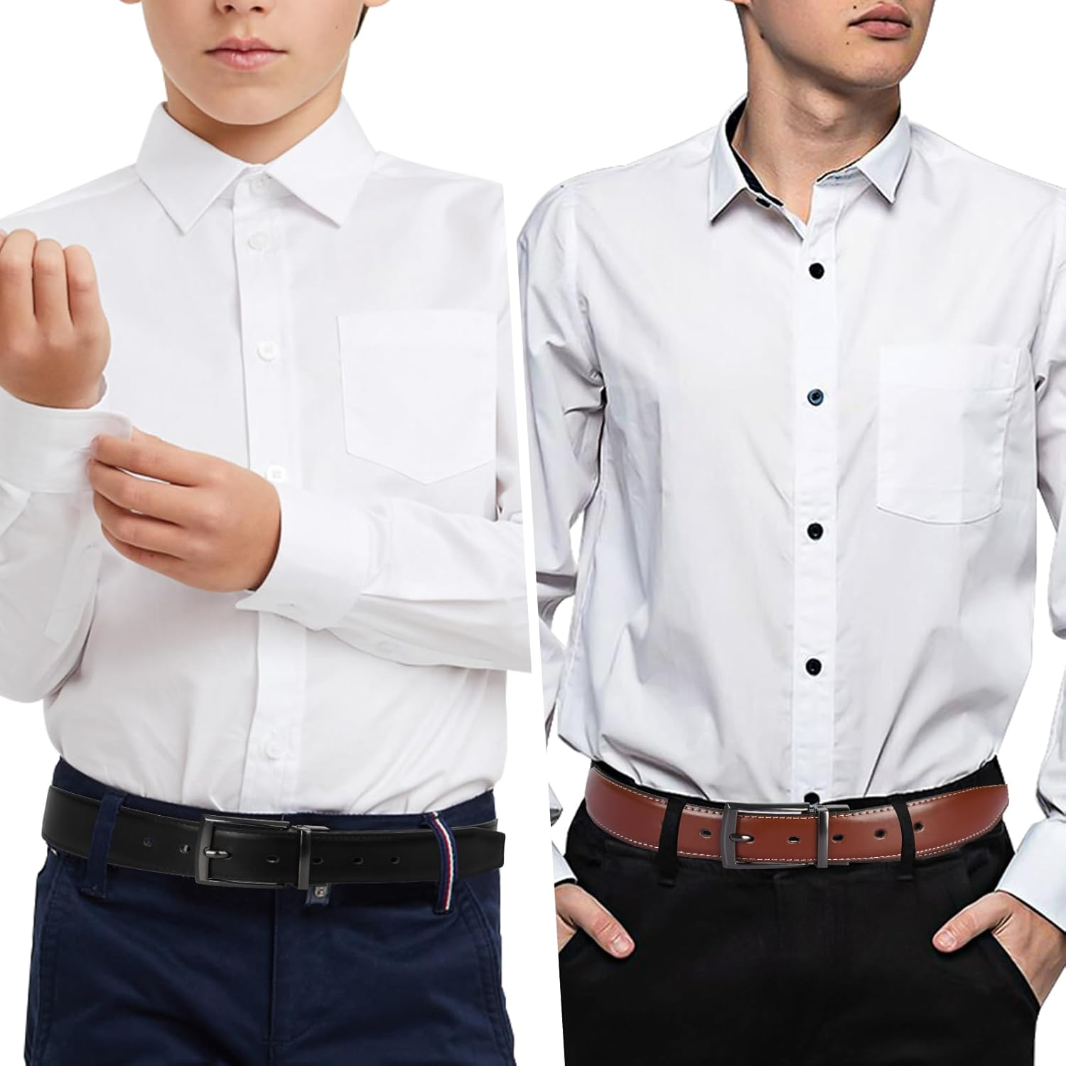 Pluszis Kids Belt - Versatile Reversible Two-In-One Belt for School and Casual Wear image number 2