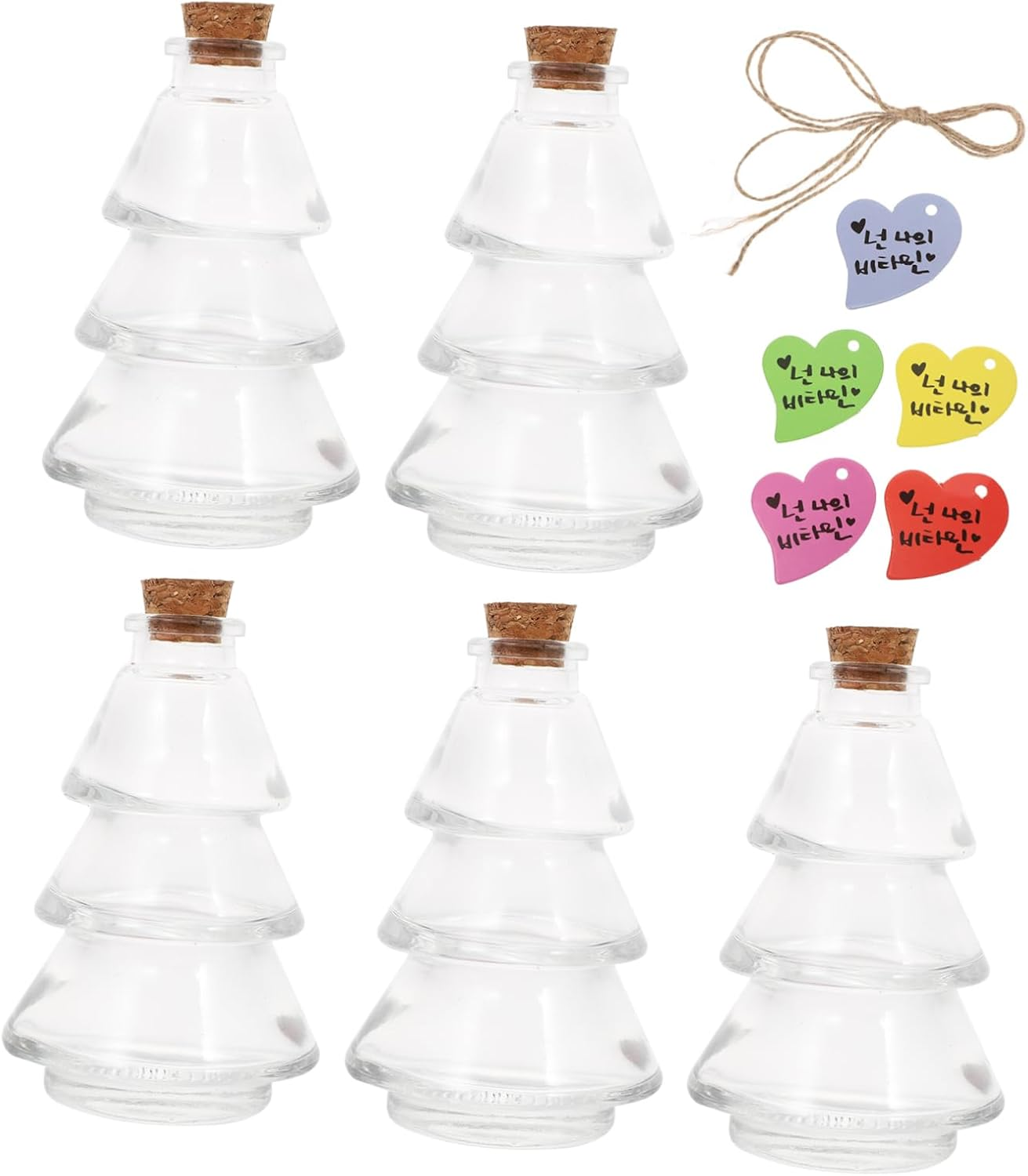 5Pcs Transparent Corked Wishing Bottles for Home Decor Creative Glass Jars for Perfume and Essential Oils Unique for Parties And image number 6