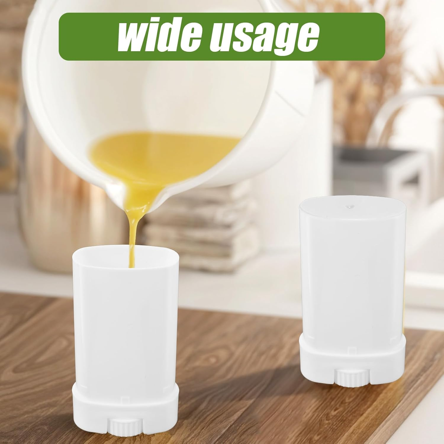 Guduling 10 Pcs Deodorant Tubes Empty,Deodorant Container,Twist-Up Refillable Plastic Empty Deodorants Containers,For DIY Deodorants, Aromatherapy, Balm, Etc image number 3