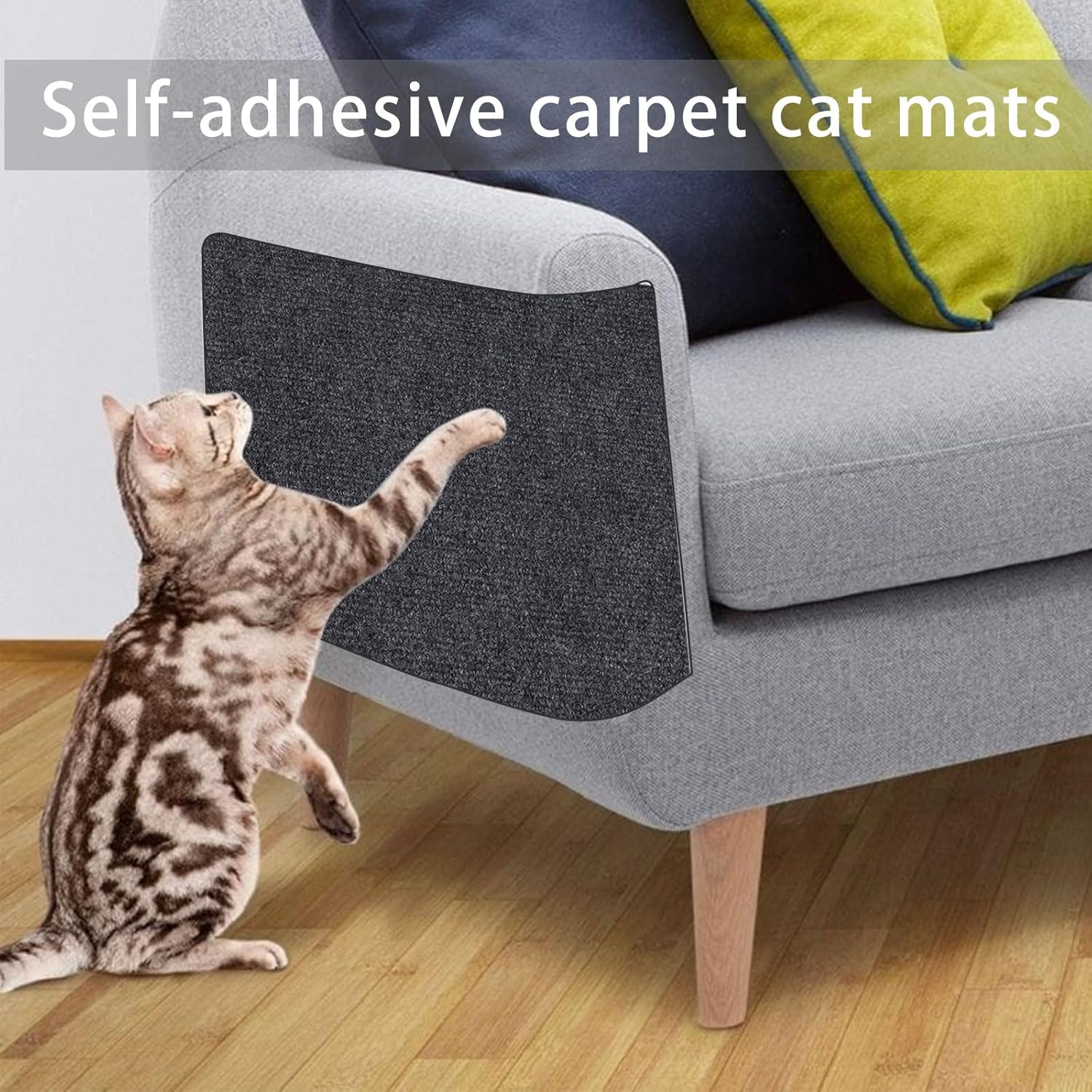 Self-Adhesive Cat Scratching Mat, 2 M X 40 Cm, Self-Adhesive Scratching Mat, Cat Scratching Mat, Scratching Mat for Cats, DIY Trimmable Carpet Mat, Cat Scratching Boards, Cat Scratching Mat for Cat image number 5
