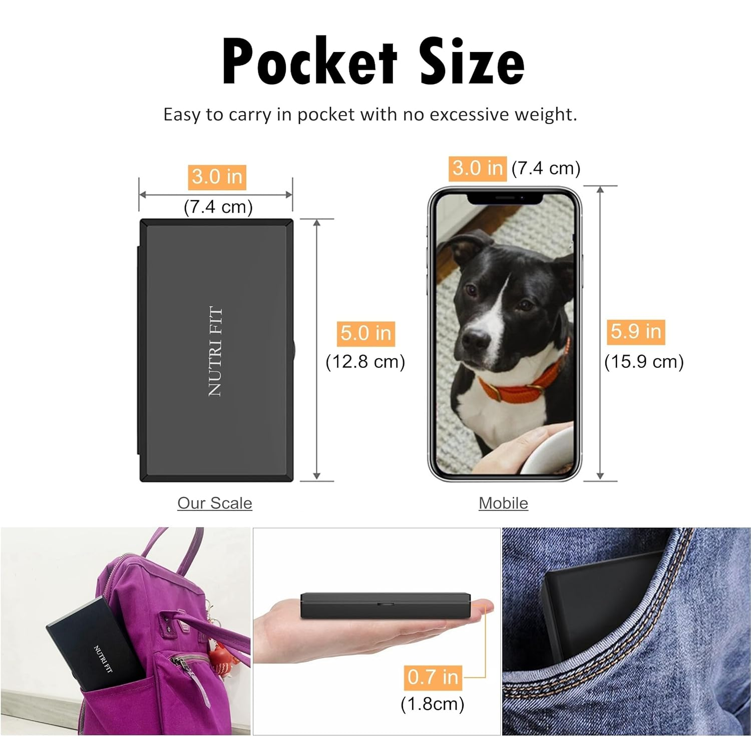 NUTRI FIT Gram Scale Digital Scale 0.01G Accuracy, 500G Small Pocket Scale Jewelry Scale, Weight for Food Ounces and Grams Kitchen Scale, Mg Scale for Powder Medicine Gold Weed, Portable