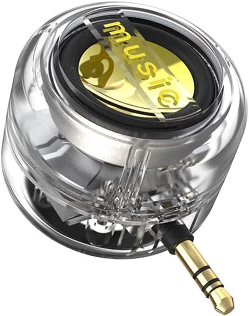 Jindanju Portable Mini Speaker Universal 3.5Mm Sound Box Mobile Phone Speaker Amplifier External Wired Speakers Transparent image number 1