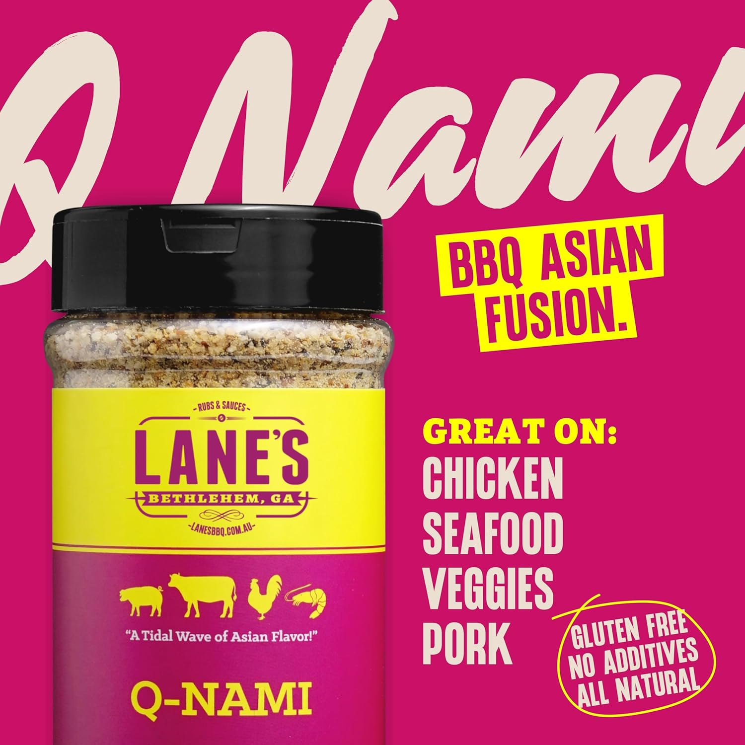 Lane'S BBQ Australia Q-Nami Rub 130 G image number 1