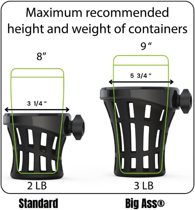 GEN 2 BIG ASS&reg; Drink Holder with Passenger Mount (Black, '14-UP) image number 4