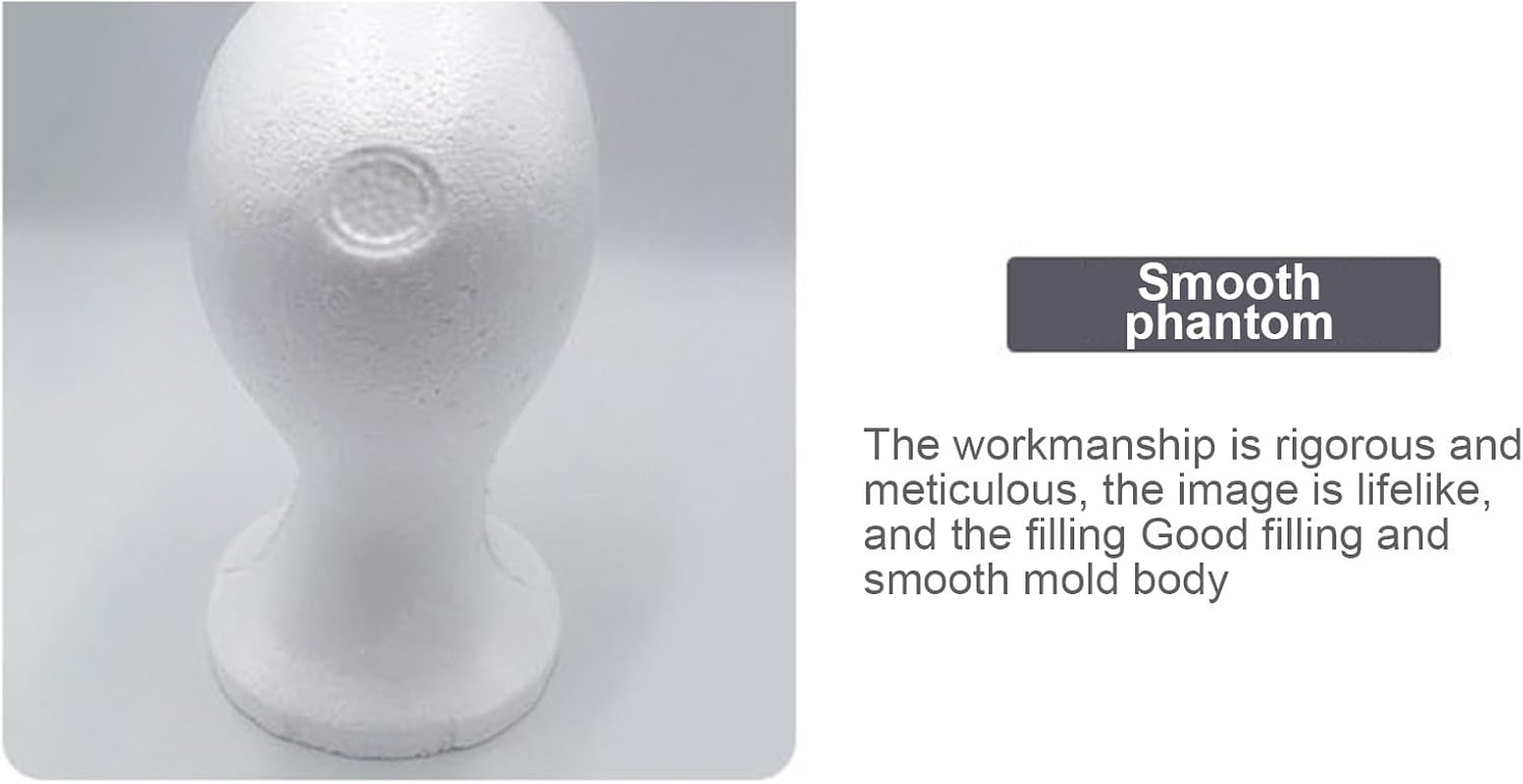 Styro-Foam Mannequin Head, Female Mannequin Foam Head, Manikin Heads for Hats & Wigs Display , Lightweight D-IY Decoration Foam Wig Heads for Salon & Home Use image number 2