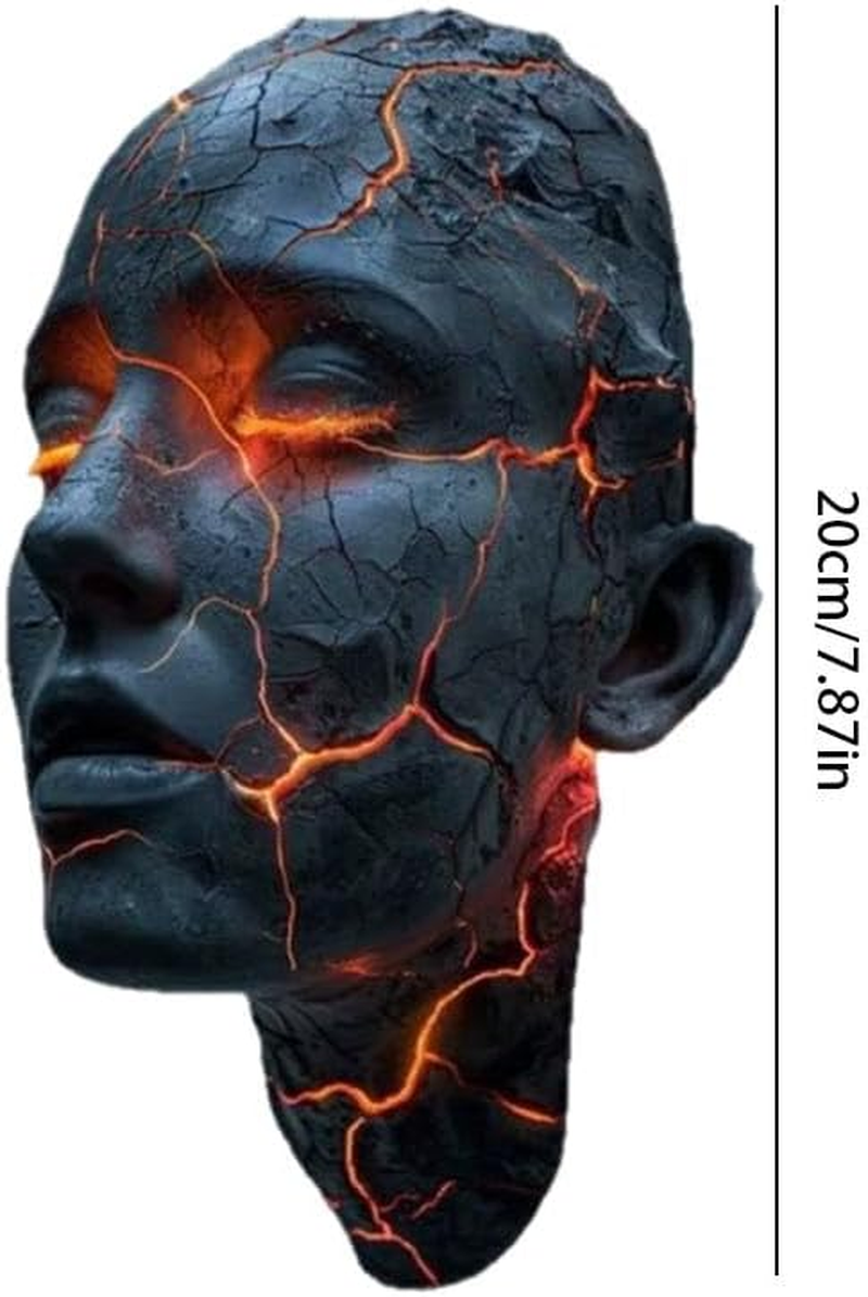 Cracked Soul LED Wall Light - 3D Shattered Glass Gothic Sconce for Halloween, Bedroom, Living Room Decor (Style A) image number 6