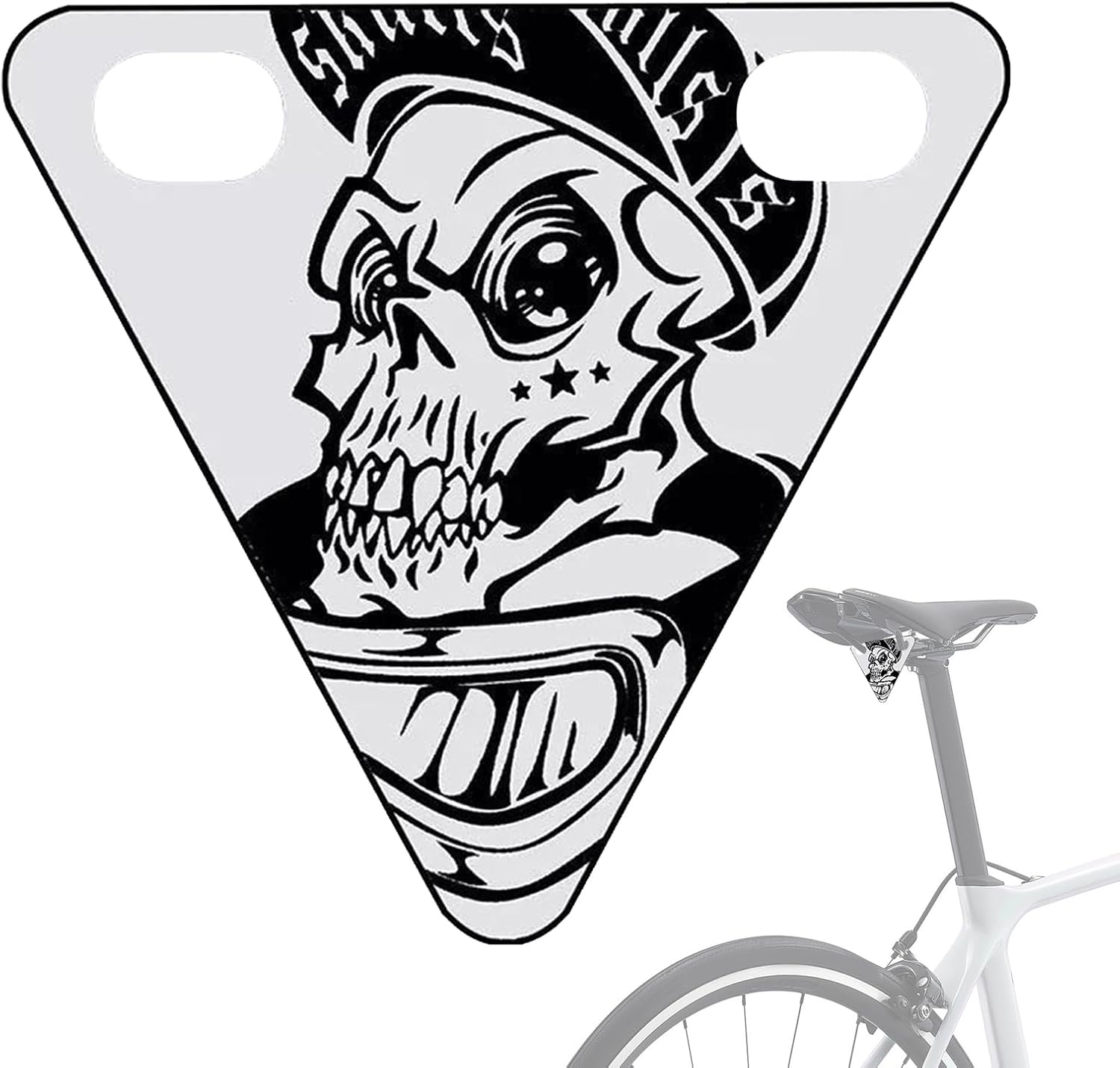 Bike Reflectors, Outdoor Cycling Warning Sign, Decorative Visibility Enhancer Triangle Plate for Touring Race Urban Cycling Commuting Mountain Biking Night Riding