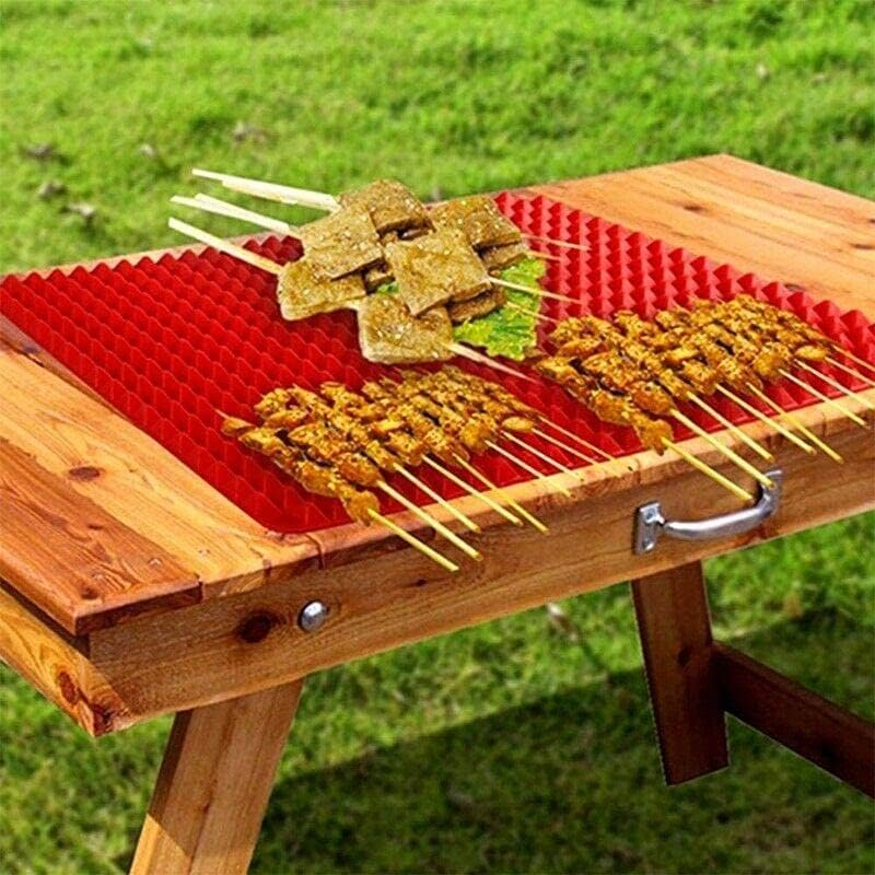 Non-Stick Silicone Baking Mat, Tray Oven Pan Liner, Pyramid Mould Sheet, 39.5X27.5Cm, Heat Resistant and Reusable