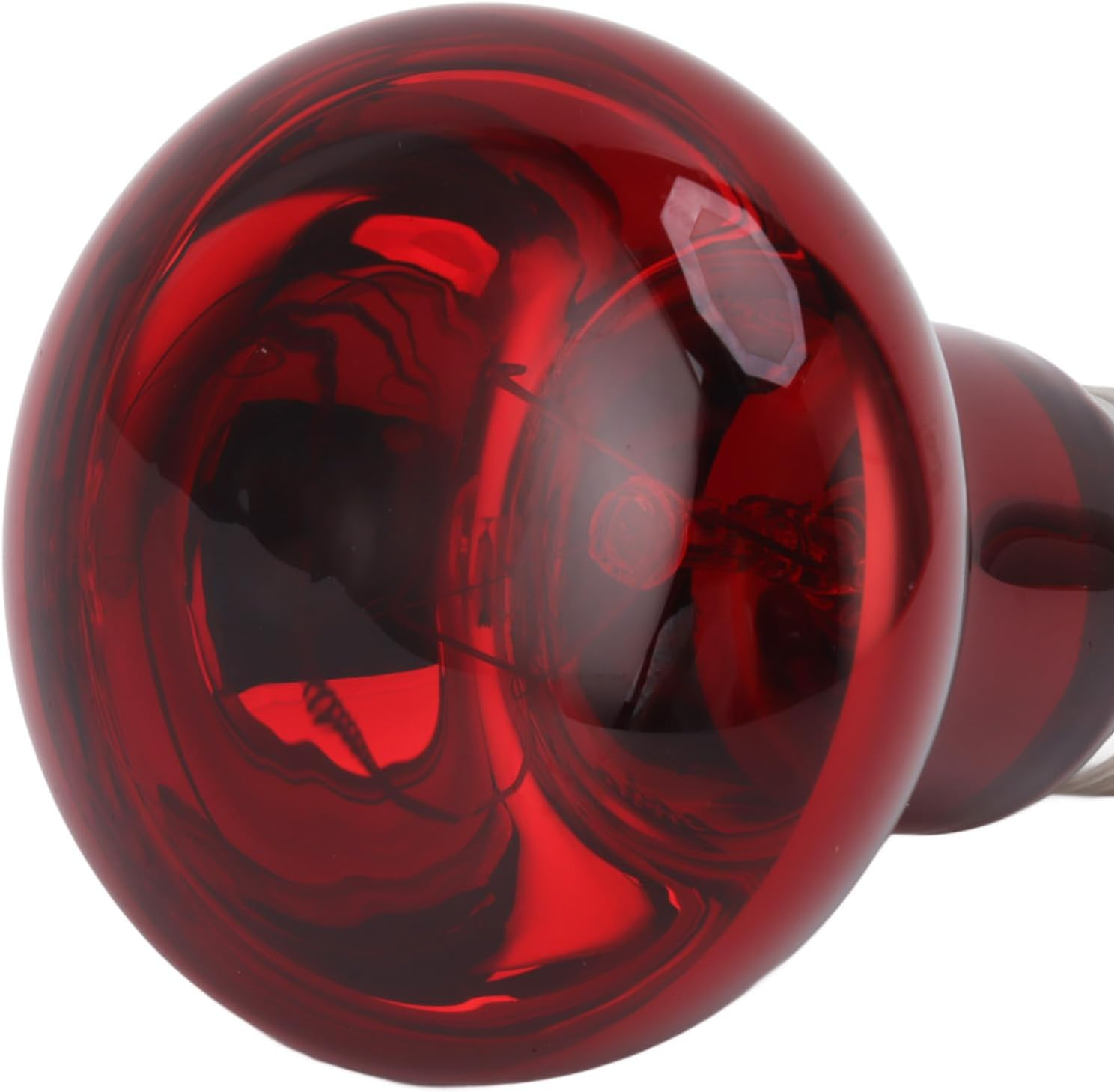 Red Reptile Heat Lamp Bulb E27 UVA Amphibian Basking, Daylight Heating Lamp Bulb and Night Heater for Snakes Lizard (75W) image number 3