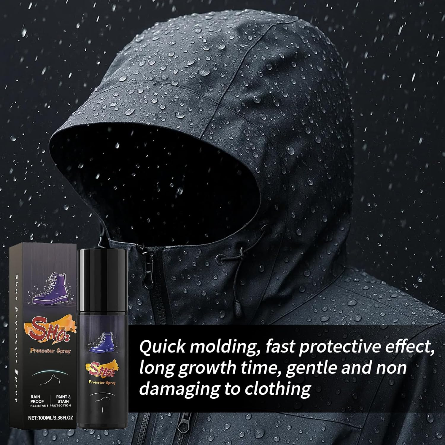 Shoe Protector Spray, Water Repellent and Dirt Protection Spray, Suitable for Suede Leather, Cowhide Leather, Canvas(3.38 Oz) image number 2