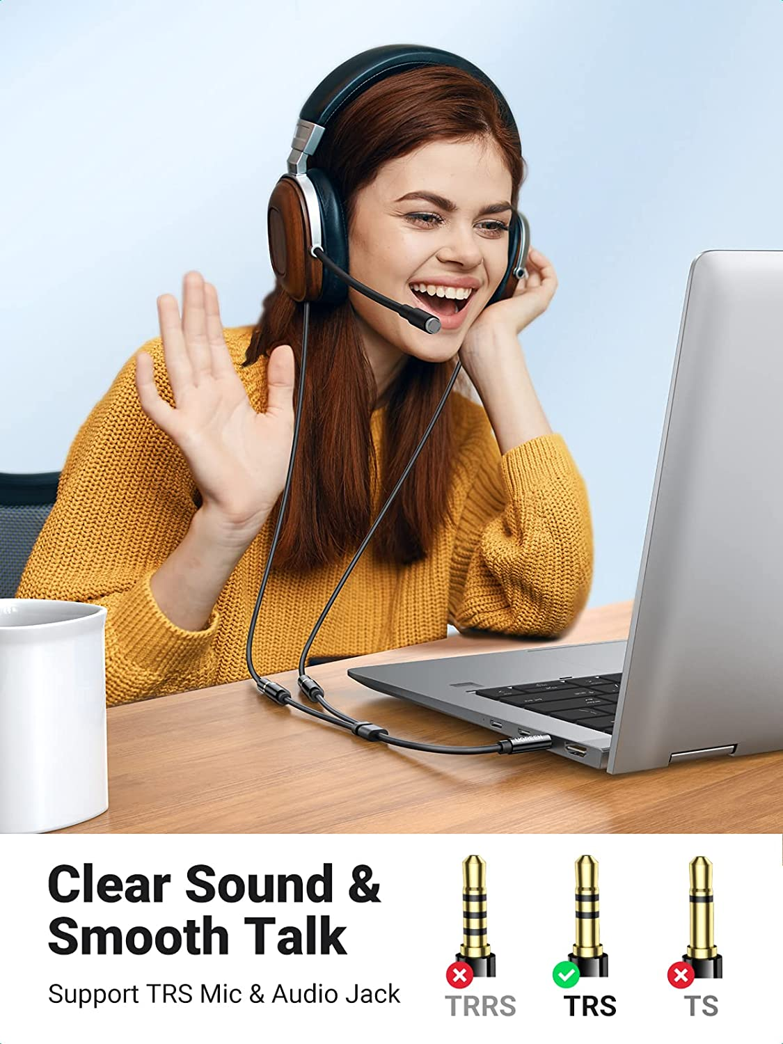 UGREEN Headset Splitter Headphone