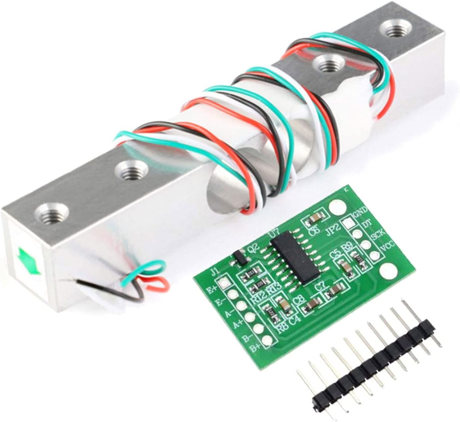 Digital Load Cell Weight Sensor + HX711 Weighing Sensor ADC Module for Arduino DIY Portable Electronic Kitchen Scale Kit (5KG+HX711) image number 4