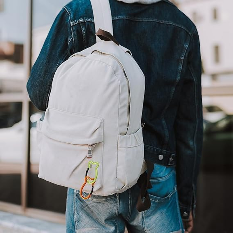 Fish Bone Shape Keychain Clips Mini Carabiner - 8 Cm Aluminum Durable Quick Release Auto Locking Spring Loaded image number 2