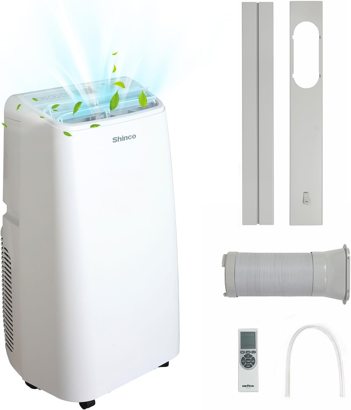 Shinco 12000BTU Portable Air Conditioner, 3.5Kw Portable AC Unit W/Cooling, Dehumidifier & Fan, 3-In-1 Air Cooler W/Remote Control, Window Mount Kit, LCD Display, 24H Timer, for 35㎡/105M&sup3; Home, Office image number 1