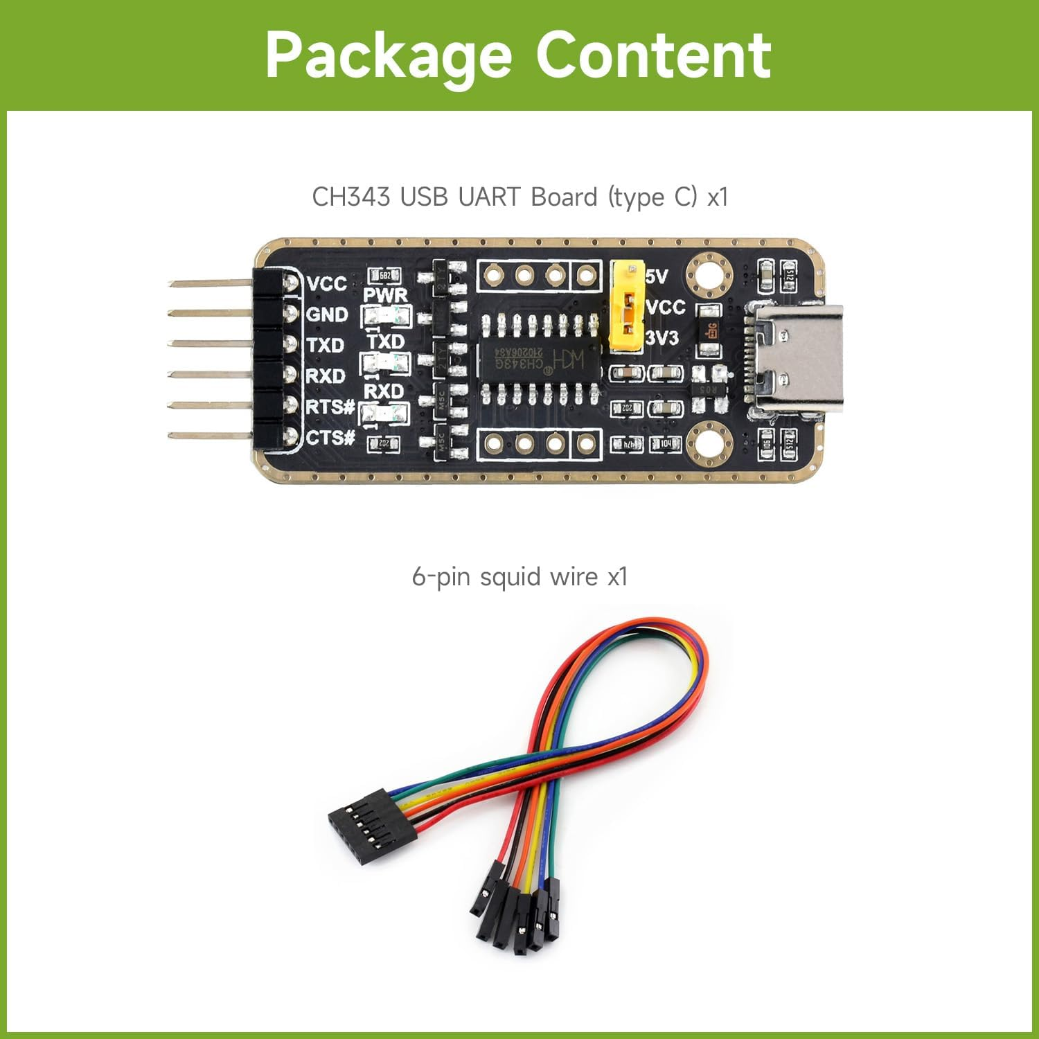 Waveshare USB to UART Communication Module High Baud Rate Transmission with Type-C Connectors Multi-Device Applicable Multi-System Compatible-Type-C Connectors - Ch343 Usb Uart Board (Micro) image number 3