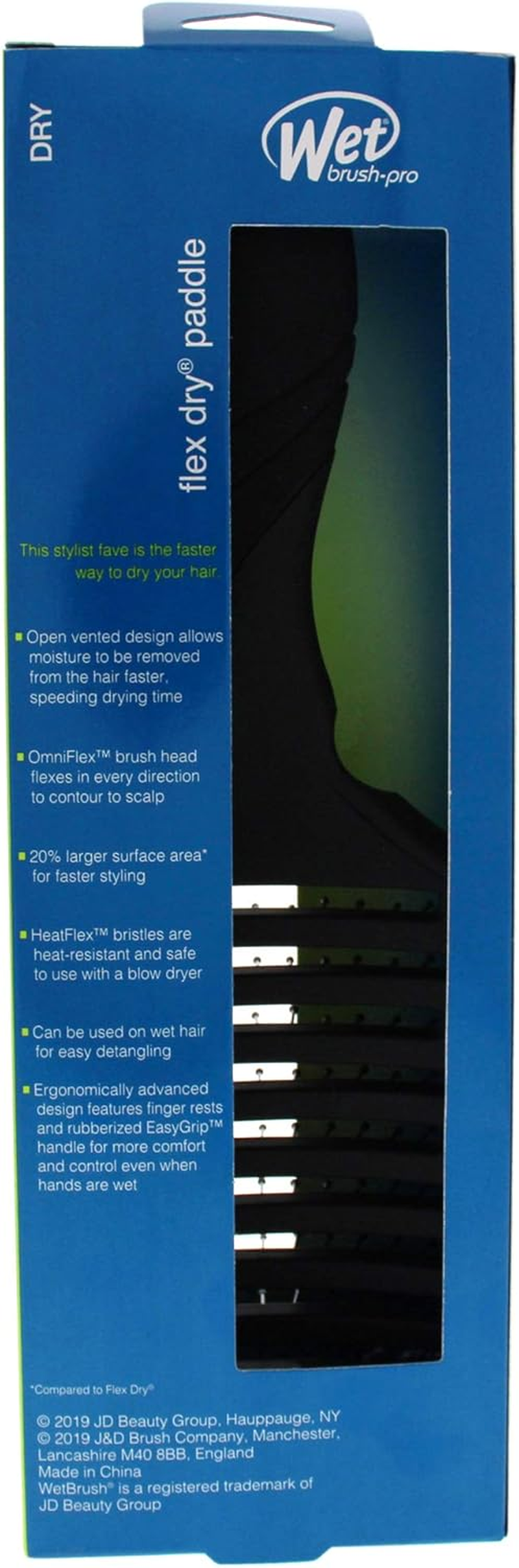 Wet Brush Pro Flex Dry Paddle Brush - Black by for Unisex - 1 Pc Hair Brush image number 2