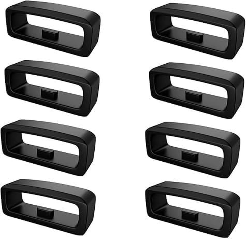 HDBHBH 8-Pack Watch Band Keeper Rings, Universal Replacement Watch Band Holder Clasps & Strap Loops for Garmin Smartwatches (16/18/20/22/24/26Mm), Durable TPU Fitness Tracker Accessories image number 2