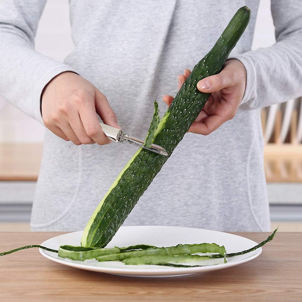 Vegetable Peeler, Stainless Steel Rotary Peeler for Potatoes Carrots Apples Pears 1 Pc by Lechay image number 1