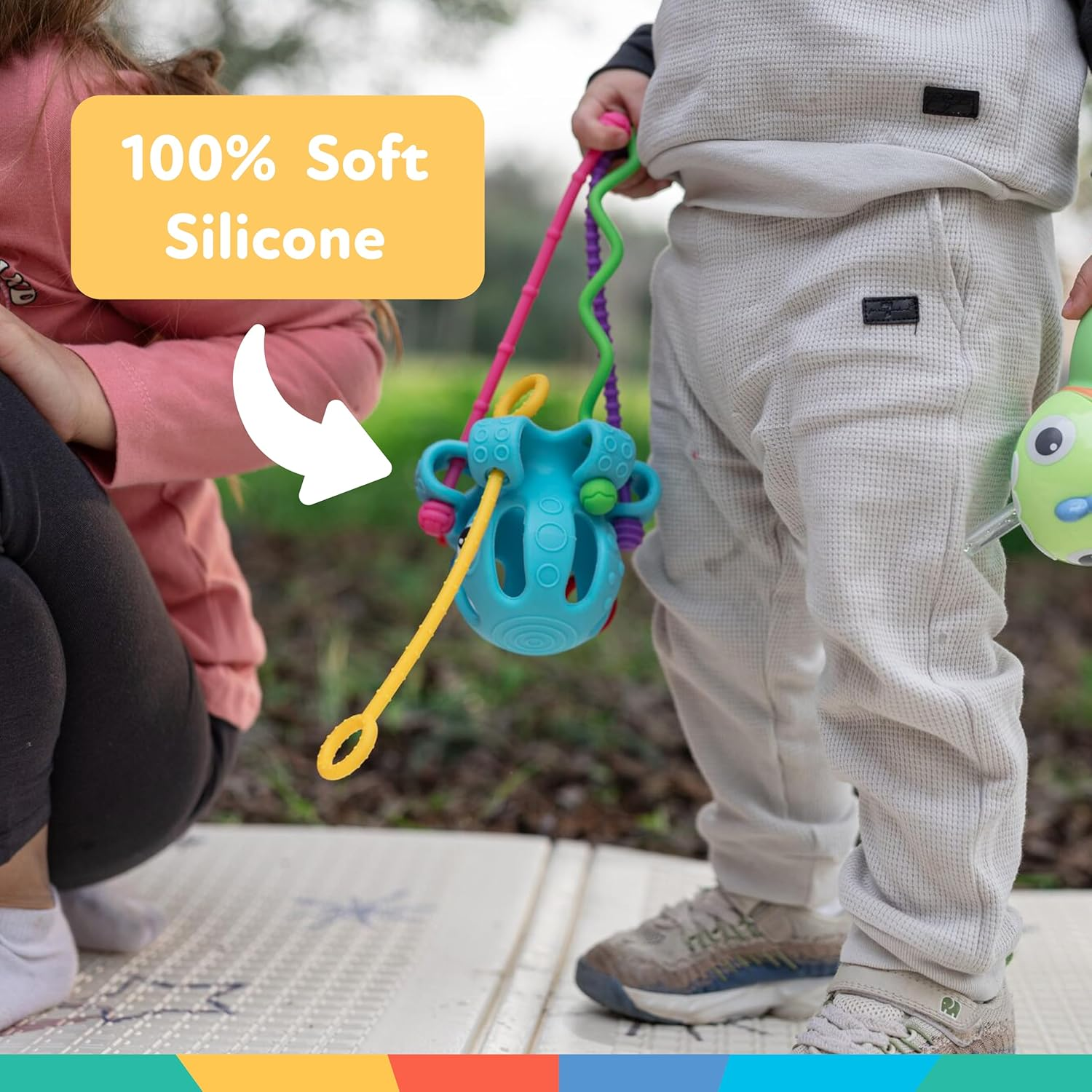 Nuby Octopus All Silicone Bath Toy - Interactive Water Play & Sensory Development - Soft Durable, Bpa-Free, Easy Clean - for Babies & Toddlers 6 M+ image number 6