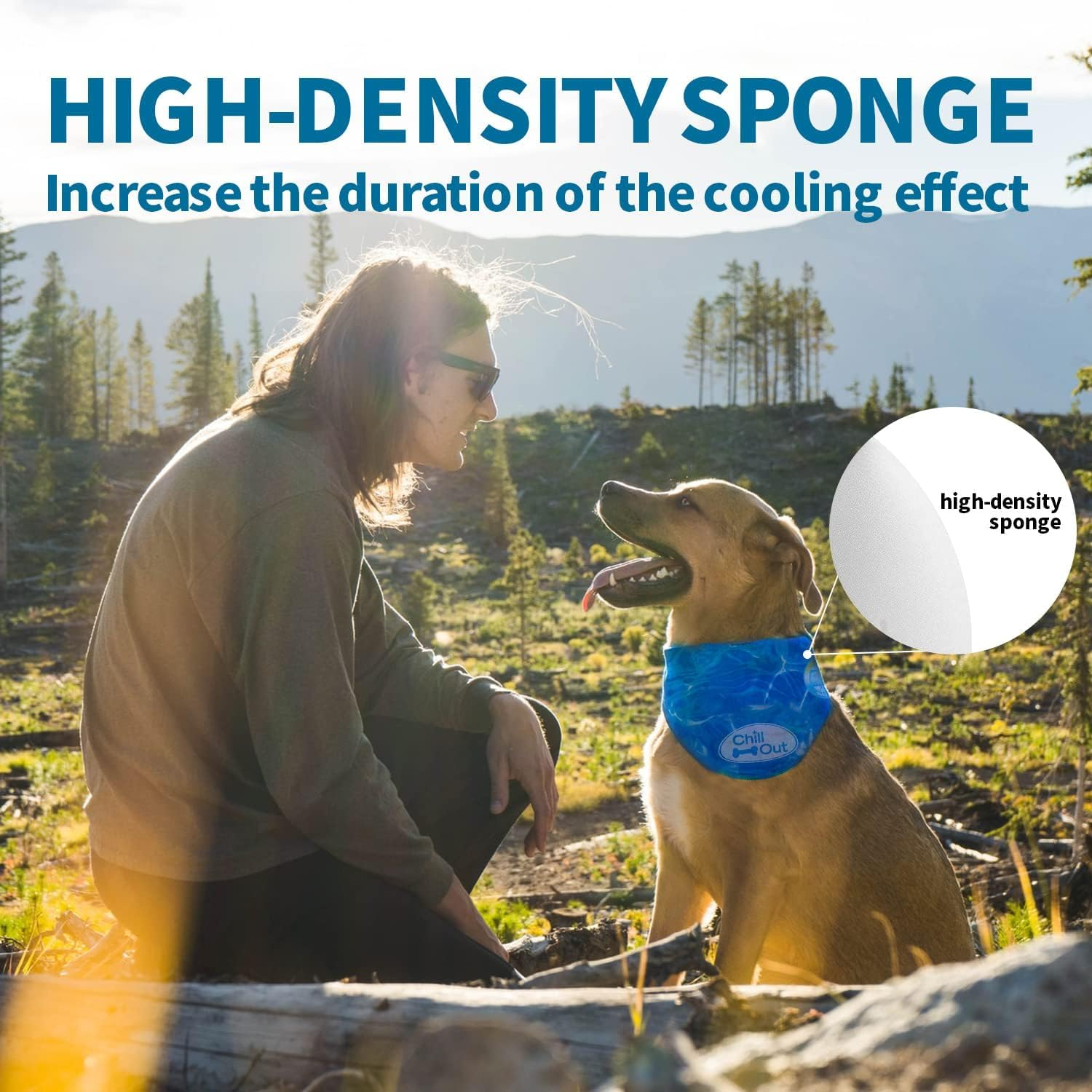 ALL for PAWS Chill Out Dog Ice Bandana, Instant Cooling Pet Bandana, Breathable Scarf Dog Cat Ice Collar for Summer, Medium image number 5