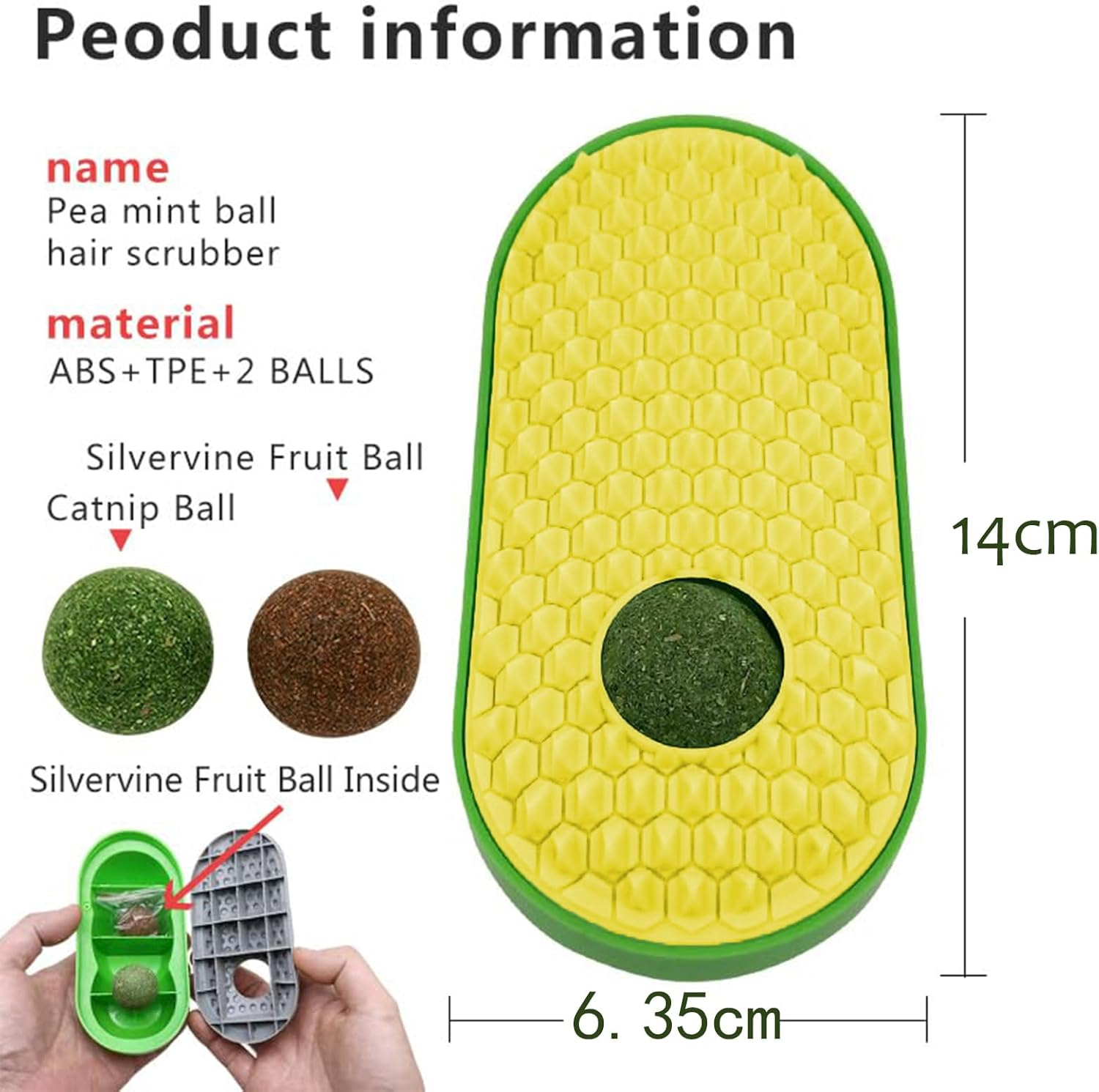 Moguri Catnip Toy Balls for Sticking on the Wall, Cat Toy Ball, Catnip Wall Balls for Licking Cats, Cat Face Scratcher, Cat Self Care Device image number 2