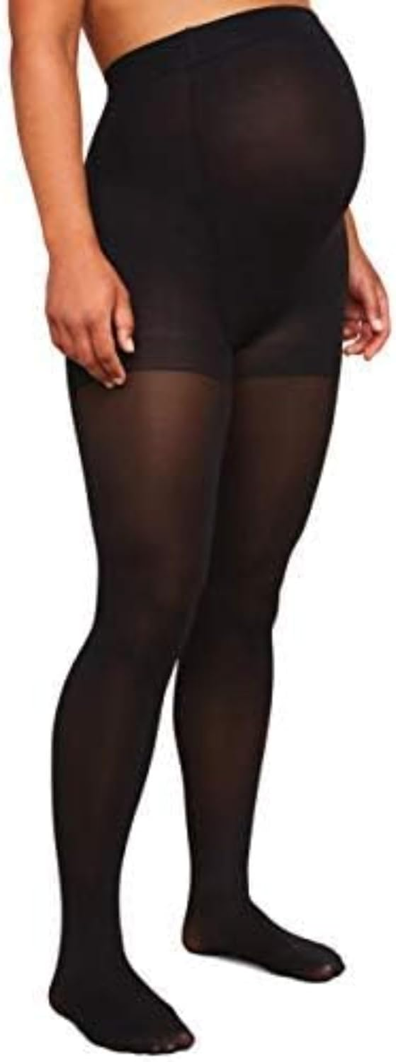 Motherhood Maternity Womens Maternity Support Pantyhose Pregnancy over the Belly Opaque image number 3