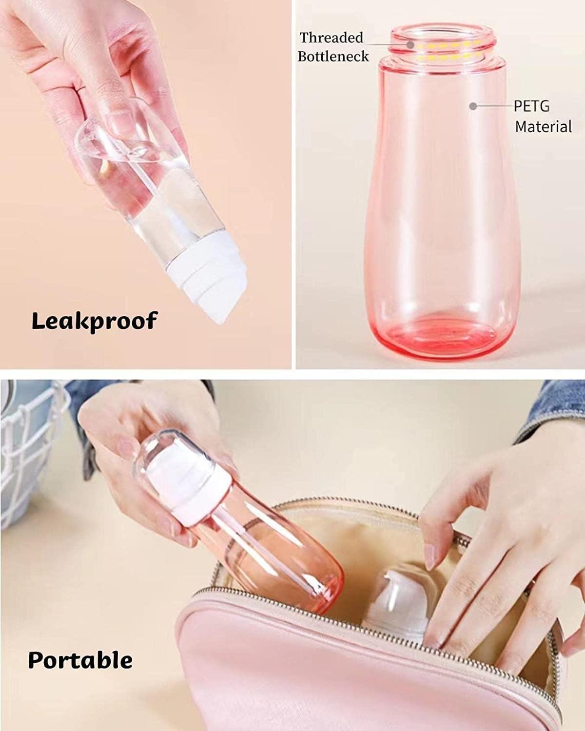 60Ml Plastic Mini Fine Mist Spray Bottles, 2Pcs 60Ml Leak Proof Fine Mist Mini Empty Spray Bottles, Empty Plastic Spray Bottle Mist Travel Spray Bottle image number 3