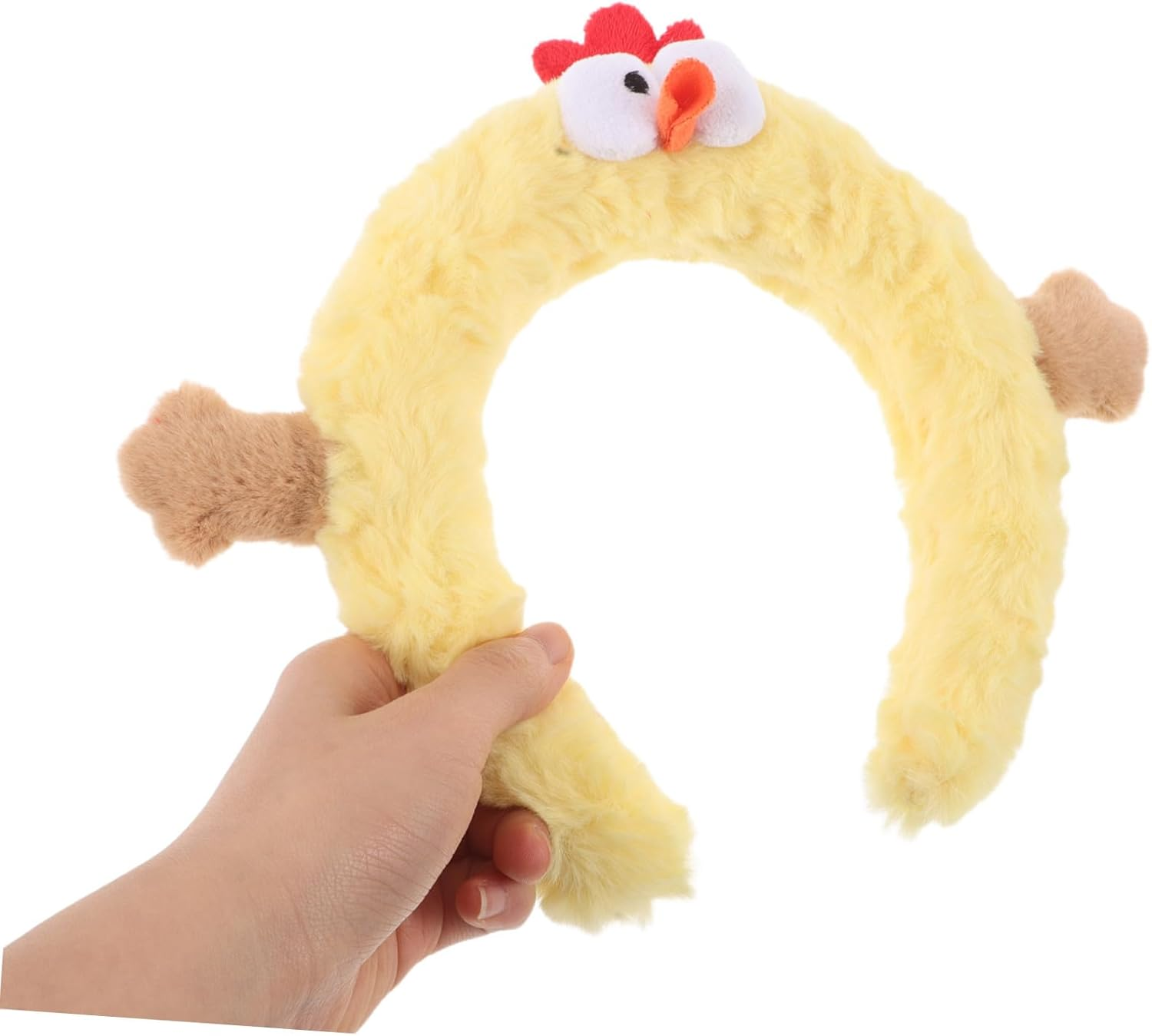 Minkissy Cute Plush Chicken Spa Headband for Women and Soft Elastic Face Wash Accessory for Skincare Makeup Hair Management Adorable Cartoon Style for Daily Use and Fun Photos image number 6