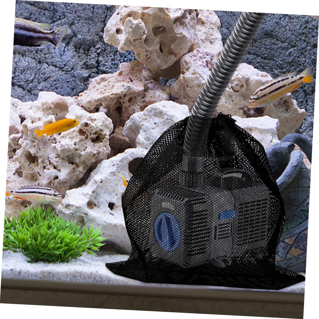 4Pcs Pump Filter Bags with Drawstring Mesh Protection for Swimming Pool and Fish Tank Pumps Debris Barrier Mesh image number 3