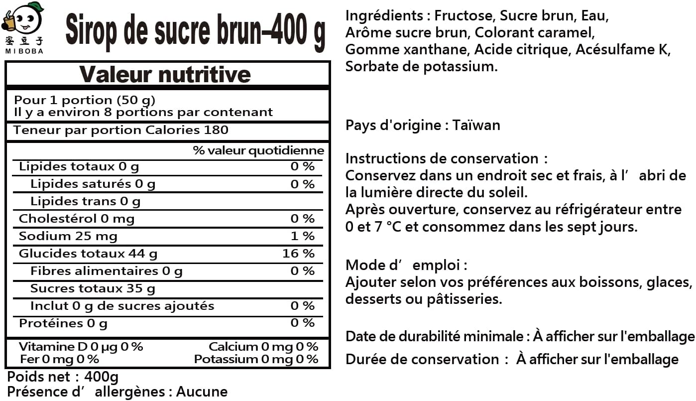 Brown Sugar Syrup for Bubble Tea Hanging Cup, Beverage Black Brown Sugar Syrup Drink Wall Hanging - 400G / 14.1Oz image number 3