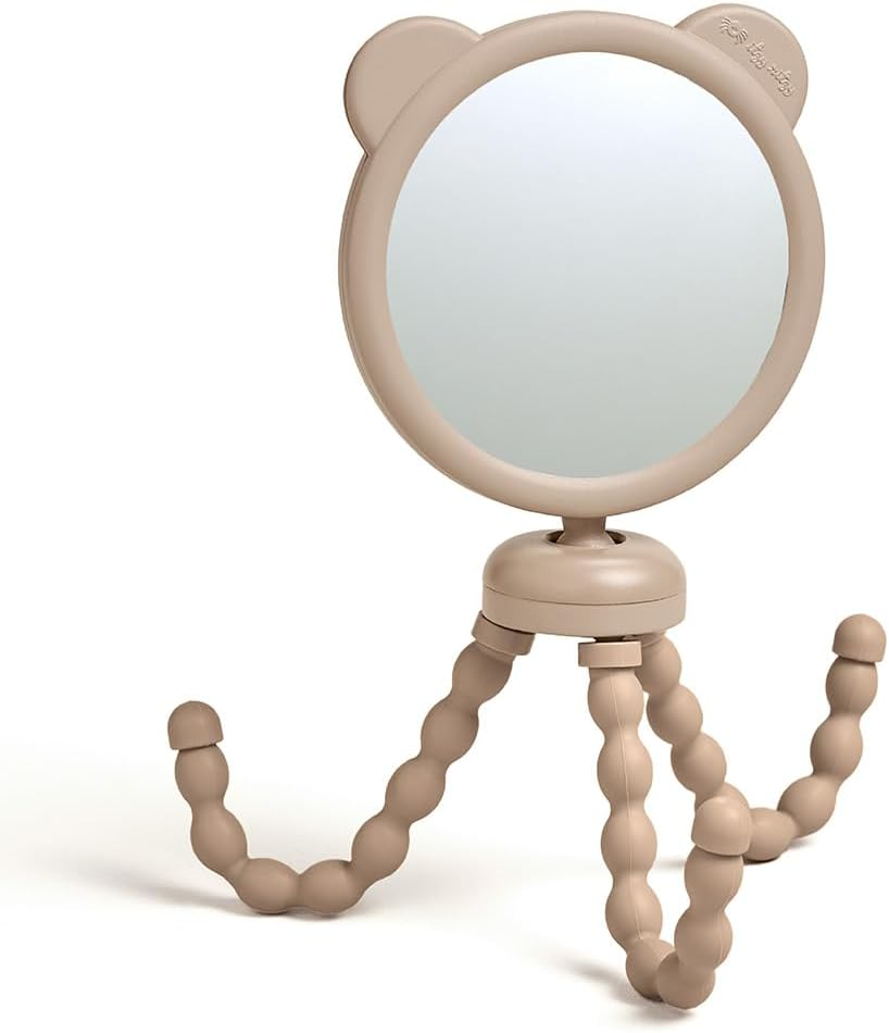 Itzy Ritzy Stroller Mirror - Features 360 Degree Swivel Design, Tilting Mirror & Flexible, Easy-Attach Wraparound Legs (Bear) image number 2