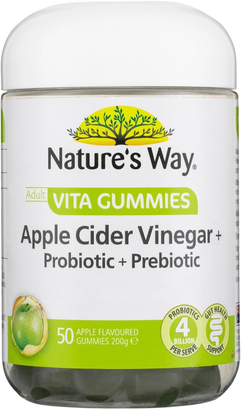 Nature'S Way Adult Apple Cider Vinegar + Prebiotic + Probiotic Vita 50 Gummies image number 2
