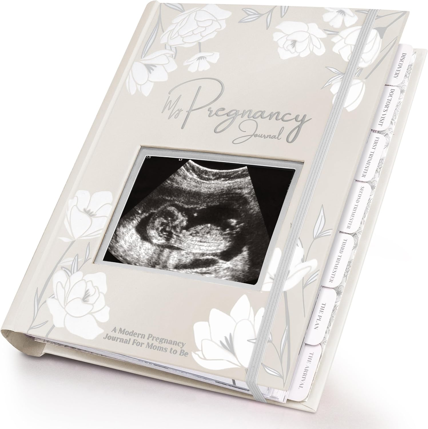 Keababies Pregnancy Journal, Announcements - 80 Pages Hard Cover Book for Mom to Be, New Moms First Time Expecting Baby Album and Memory (Sage)