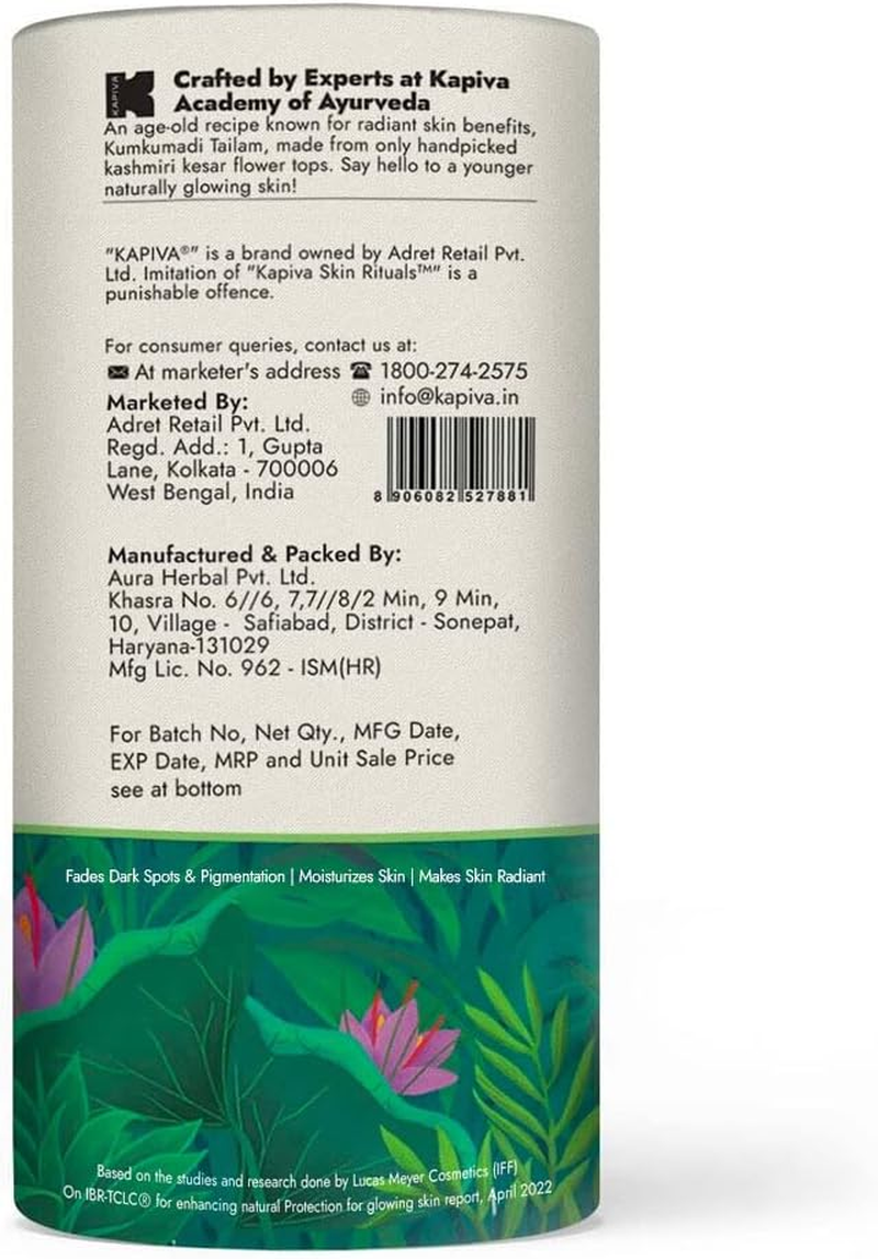 Kapiva Kumkumadi Glow Face Oil (30 Ml), for Glowing Skin, Helps Reduce Dark Spots & Pigmentation, Kumkumadi Tailam image number 5
