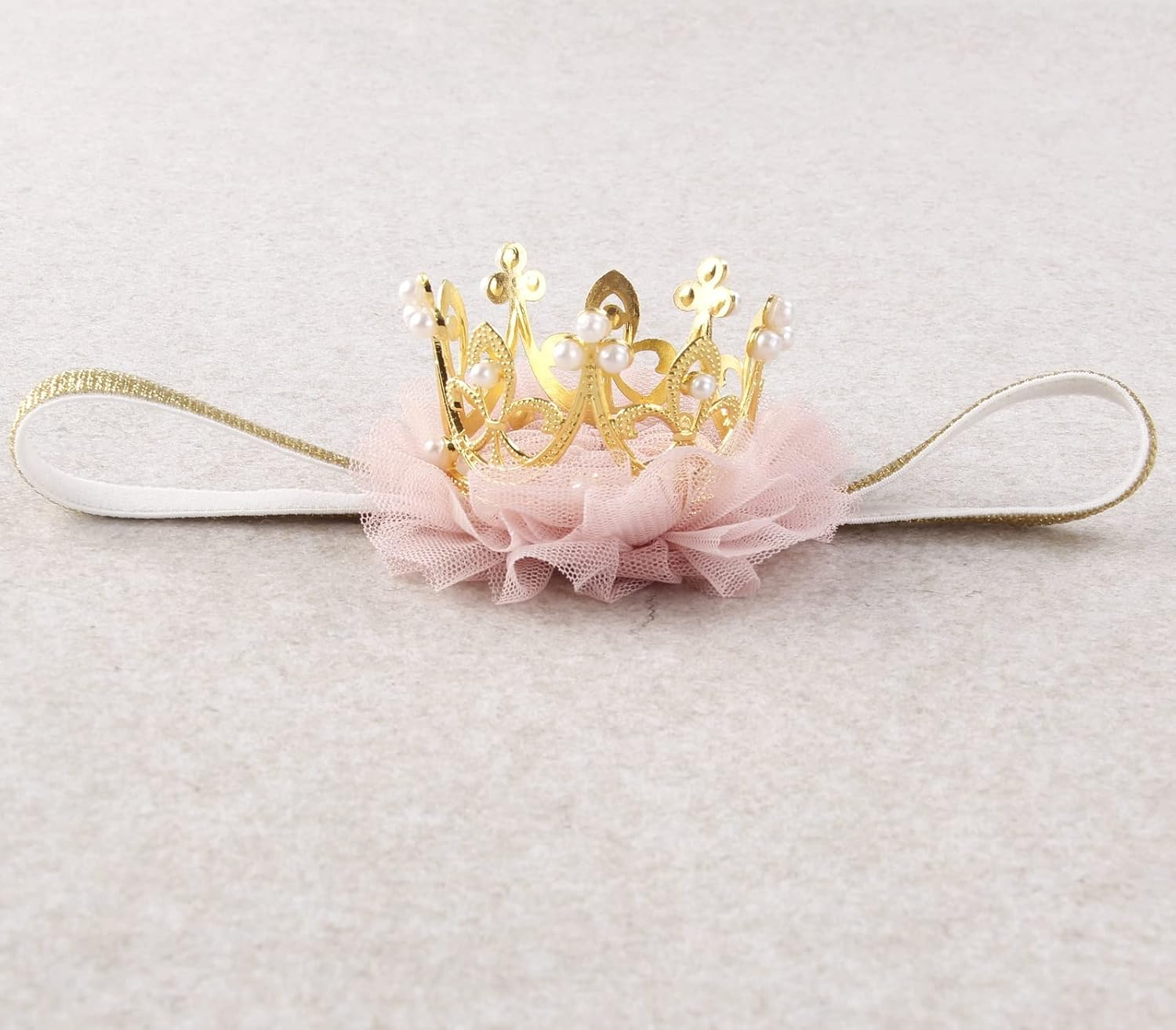 Nishine Princess Toddler Girls Crown Tiaras Baby Elastic Birthday Party Crown Headband Photo Props Gift image number 6