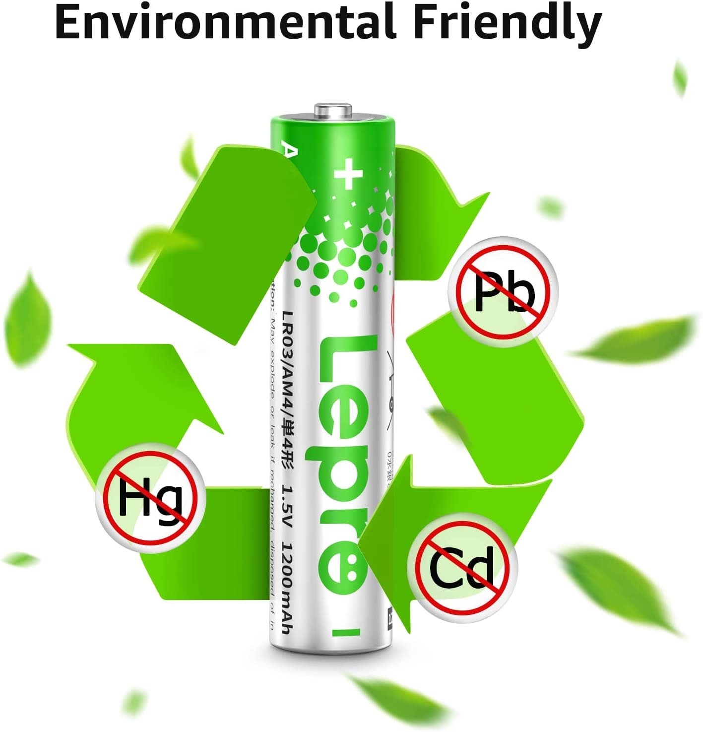 AAA Alkaline Batteries, 1.5 Volt 1200Mah Triple a Batteries, Long Lasting Power, Holds Power up to 10 Years, Anti-Leakage Technology, Ideal for Everyday Devices, Pack of 100 image number 5