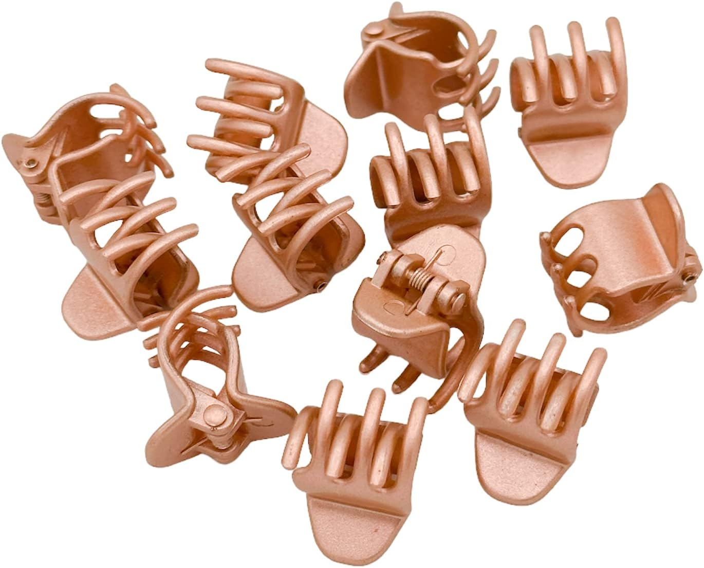 Haarallerliebst Hair Clips for Blonde Hair (Pack of 12 | Rose Gold | 2 Cm) with Box for Storage image number 1